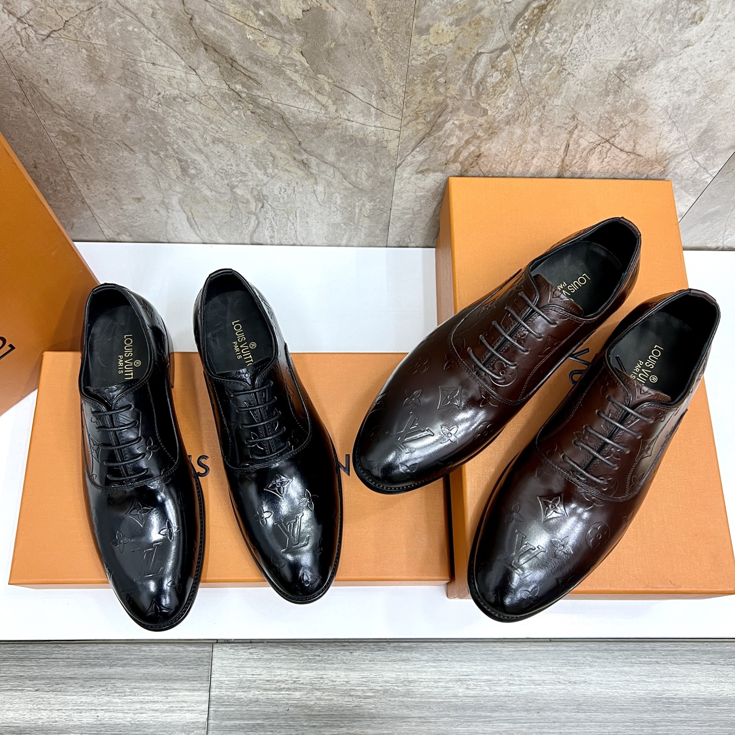 Louis Vuitton Vendome Flex Leather Oxford Dress Shoes - Monogram Detail 10 i1742488120705 5819 0 8