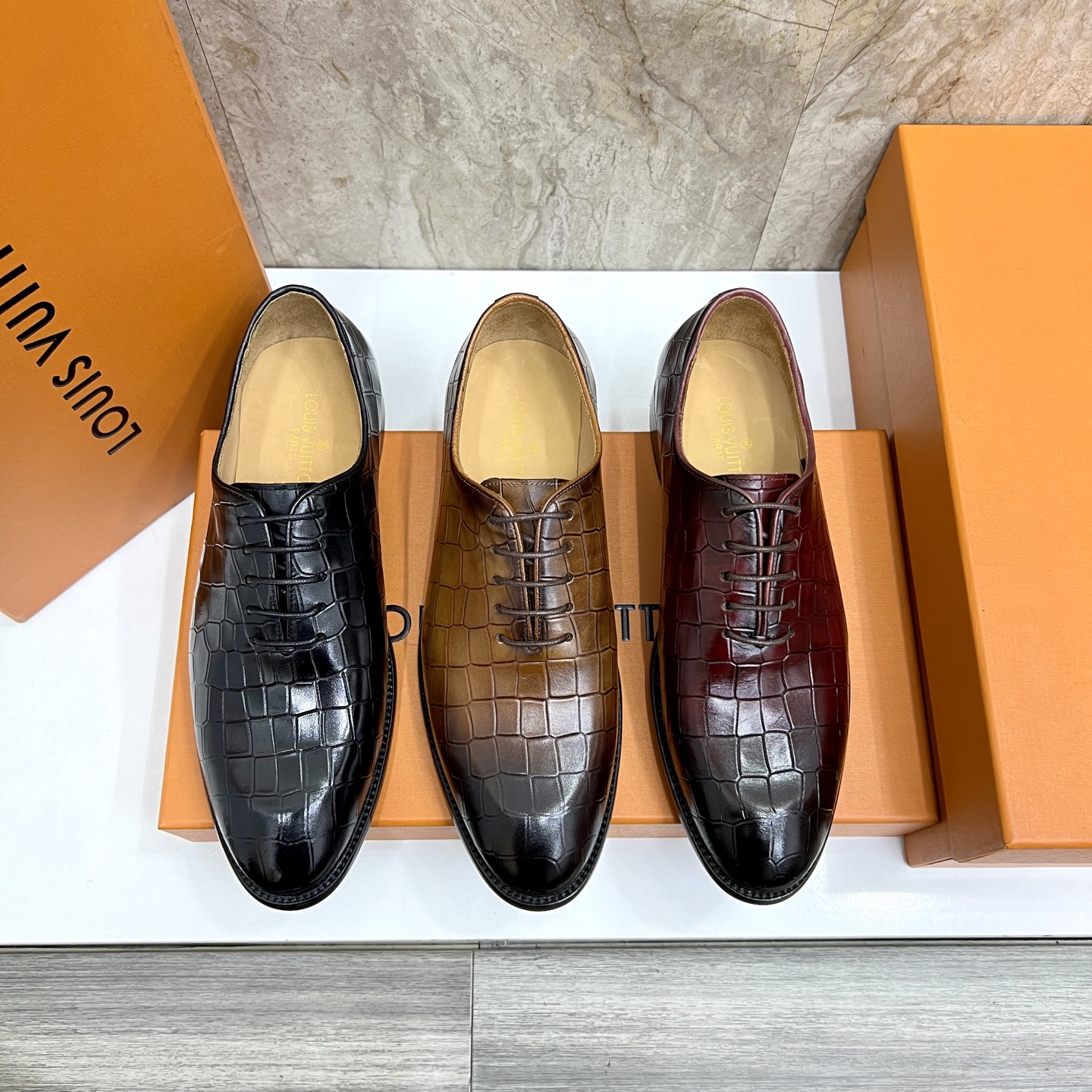 Louis Vuitton Vendome Flex Men's Leather Oxford Dress Shoes Size 38-44 10 i1742488177694 4771 0 9