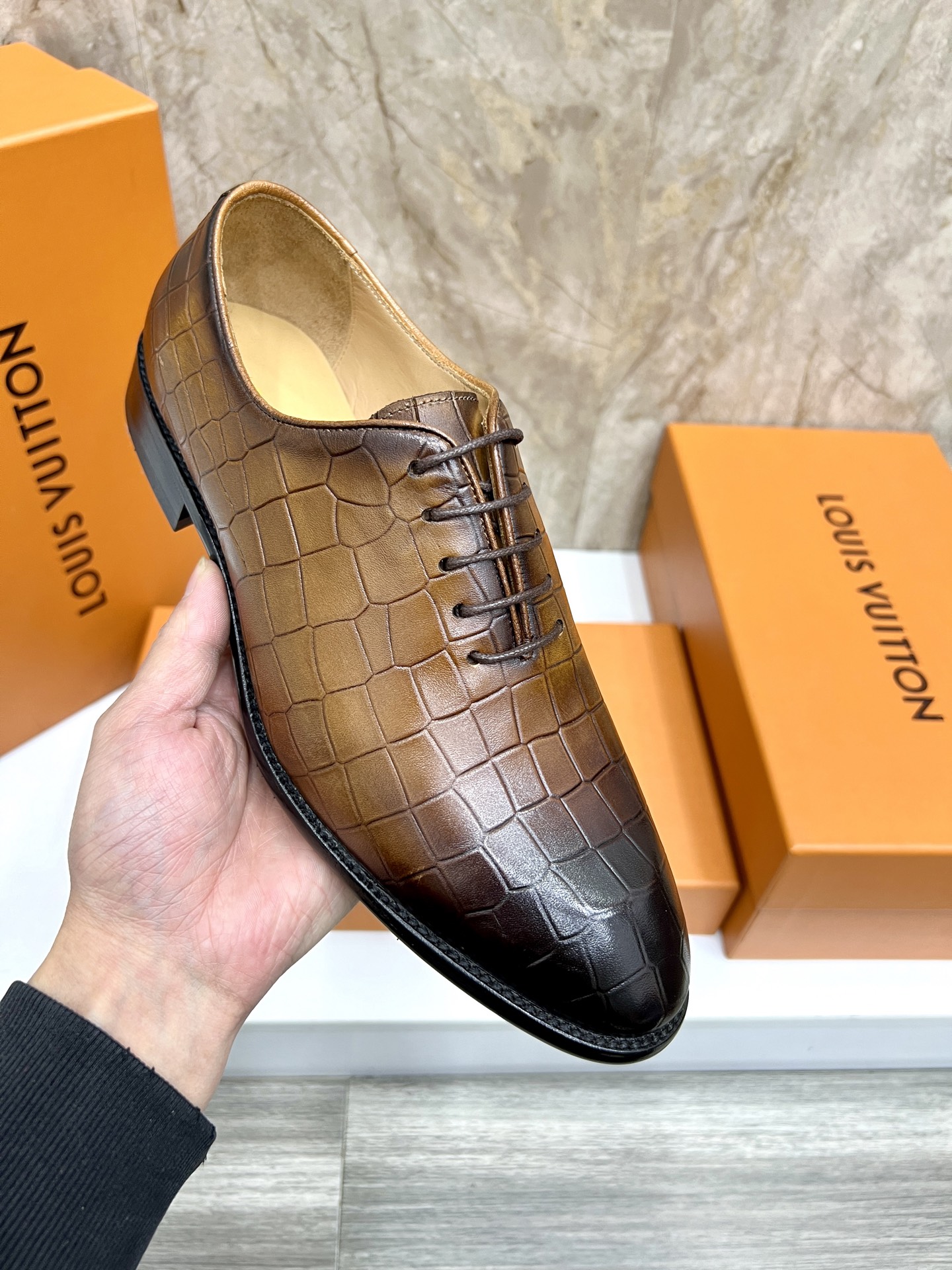Louis Vuitton Vendome Flex Men's Leather Oxford Dress Shoes Size 38-44 8 i1742488192882 1578 0 6