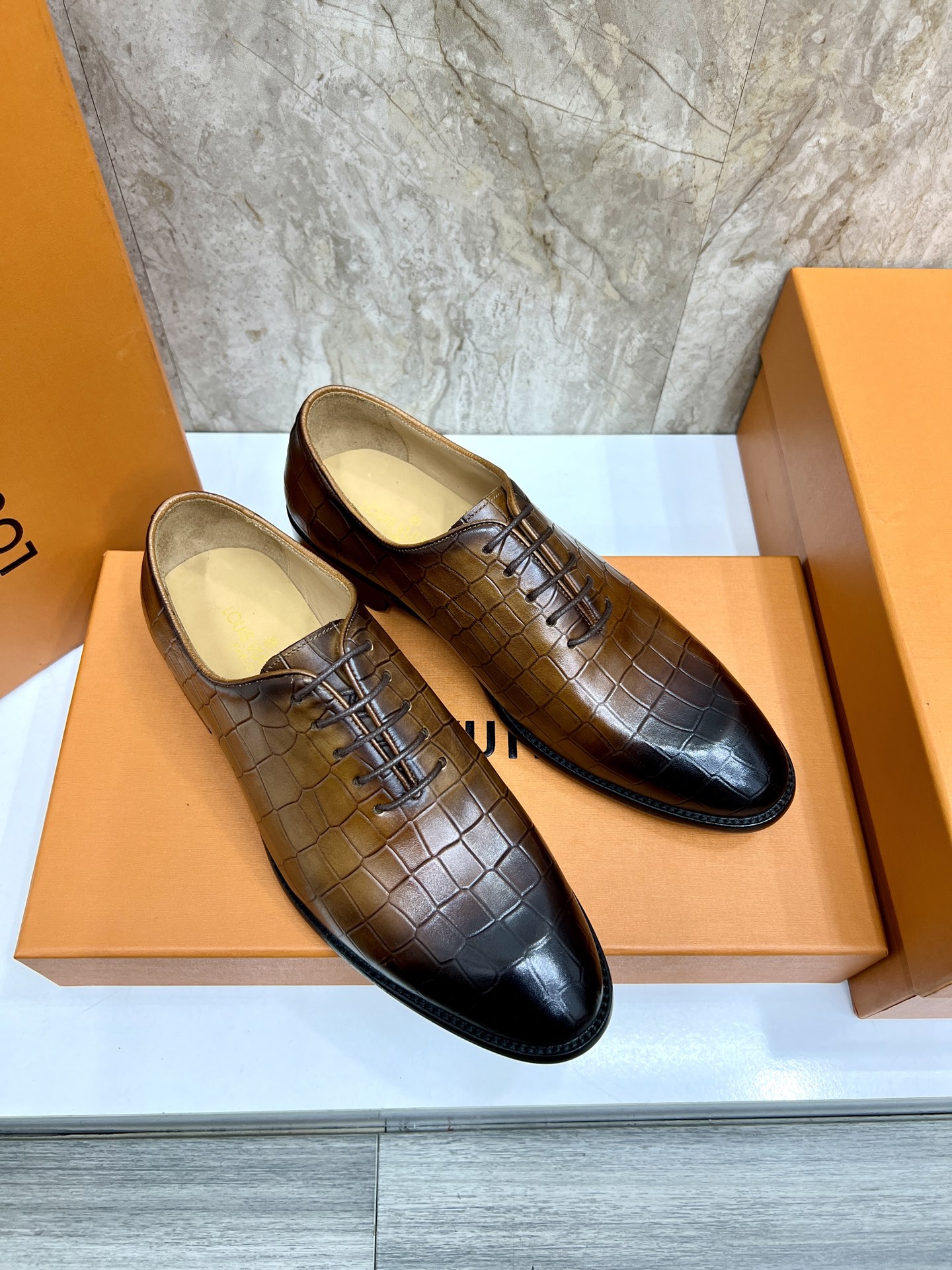 Louis Vuitton Vendome Flex Men's Leather Oxford Dress Shoes Size 38-44 4 i1742488194911 9983 0 2