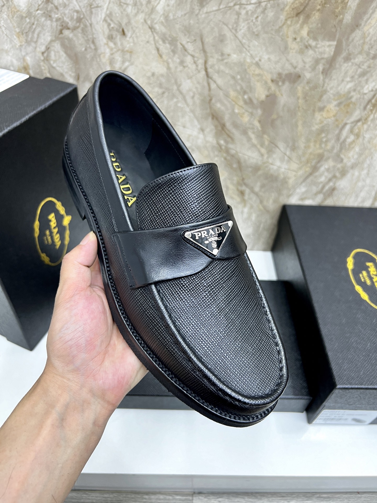 Prada Men's Black Leather Loafers - Premium Italian Craftsmanship 8 i1745038328510 8251 0 6