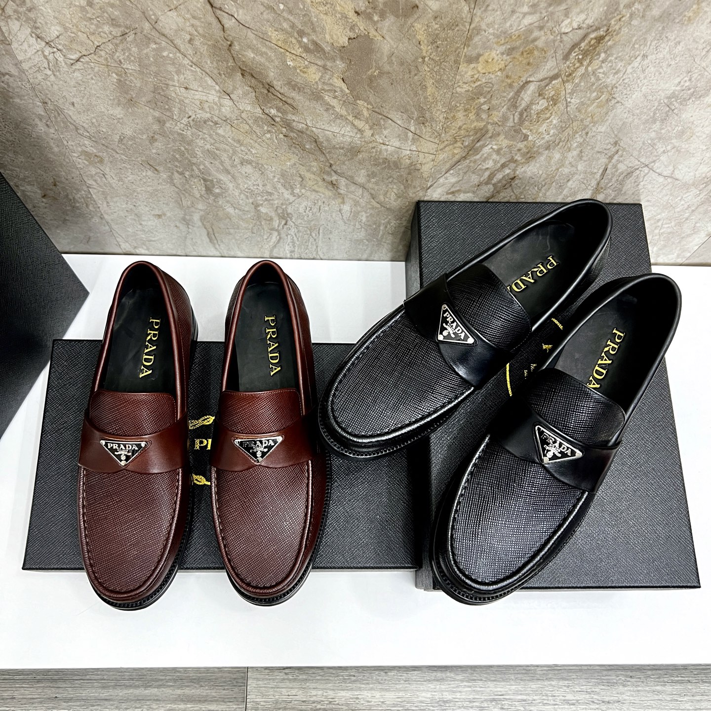 Prada Men's Black Leather Loafers - Premium Italian Craftsmanship 10 i1745038329257 2088 0 8