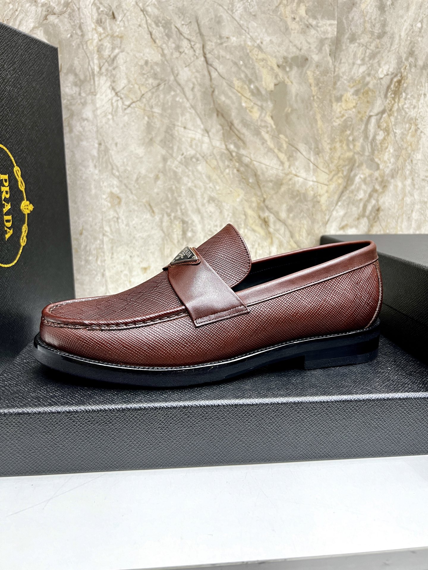 Prada Men's Leather Loafers - Premium Quality, Classic Style, Perfect Fit 6 i1745038343385 9364 0 4