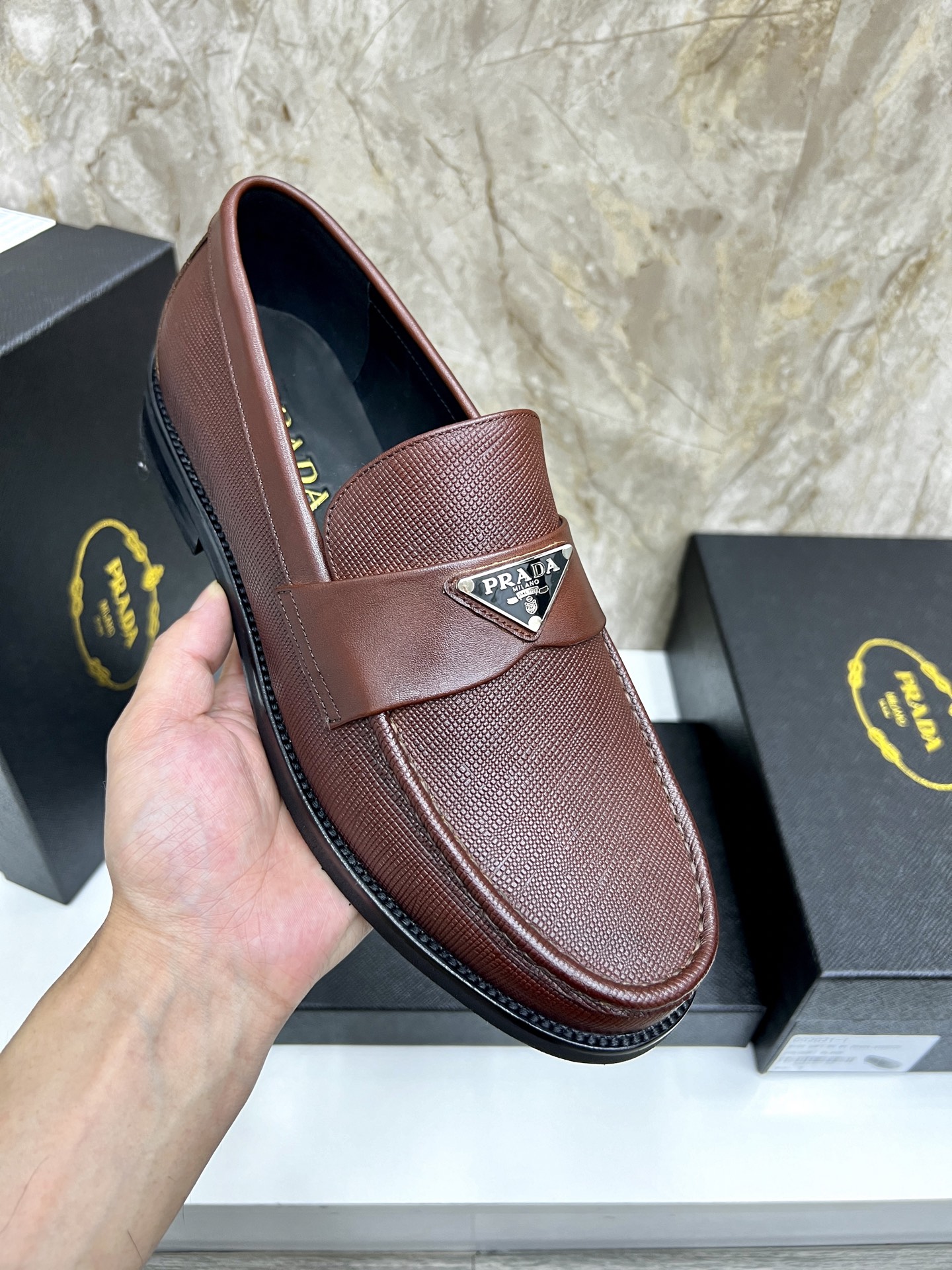 Prada Men's Leather Loafers - Premium Quality, Classic Style, Perfect Fit 8 i1745038343422 7404 0 6