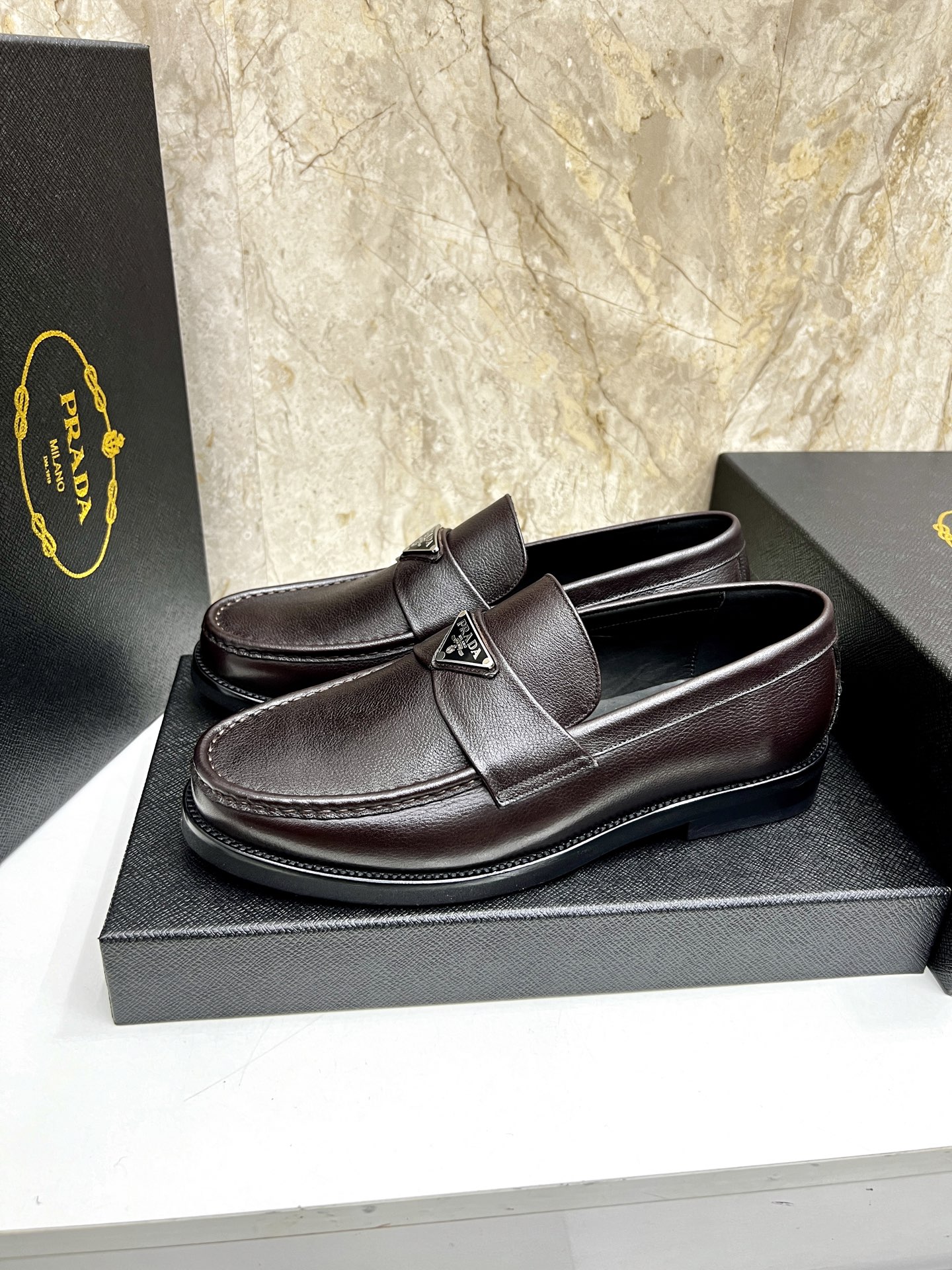 Prada Men's Leather Loafers - Premium Italian Craftsmanship 3 i1745038436745 4077 0 1