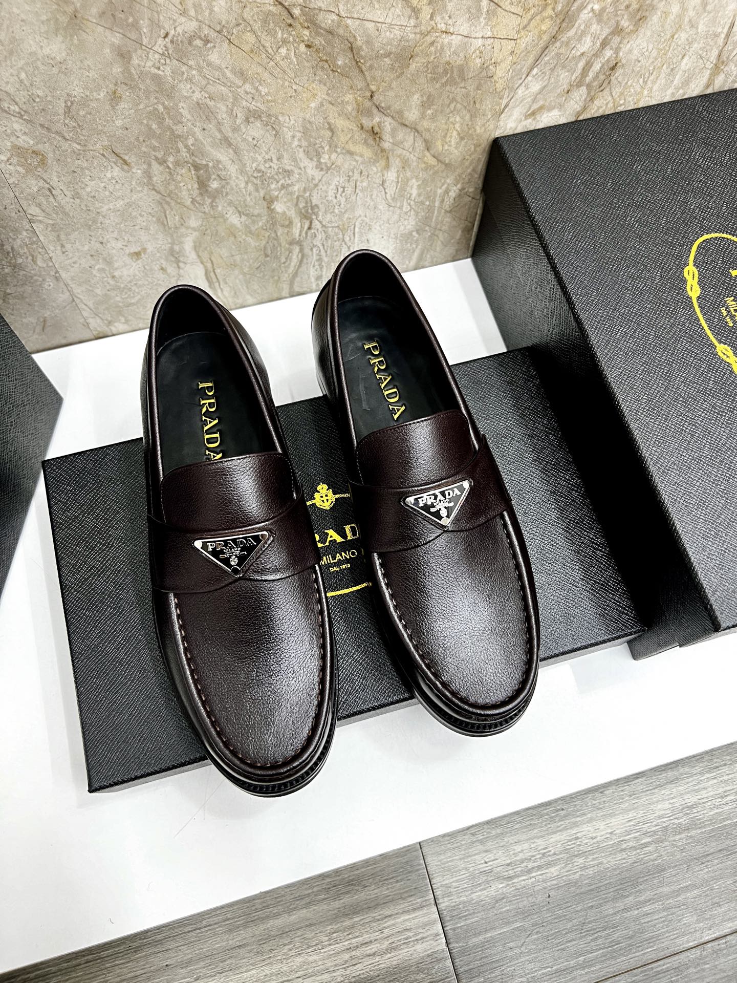 Prada Men's Leather Loafers - Premium Italian Craftsmanship 2 i1745038436751 2573 0 0