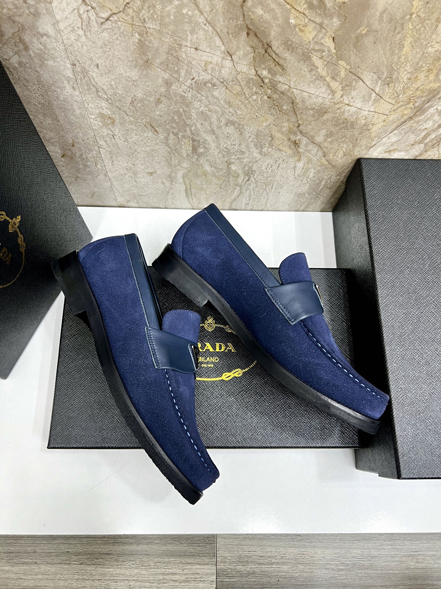 Prada Men's Leather Loafers - Premium Quality, Comfortable & Stylish 5 i1745038558434 3856 0 3