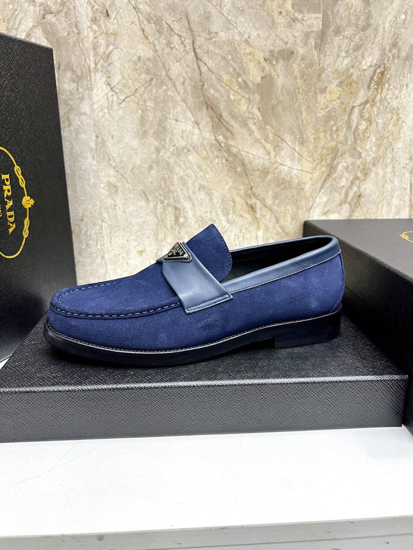 Prada Men's Leather Loafers - Premium Quality, Comfortable & Stylish 6 i1745038558475 216 0 4