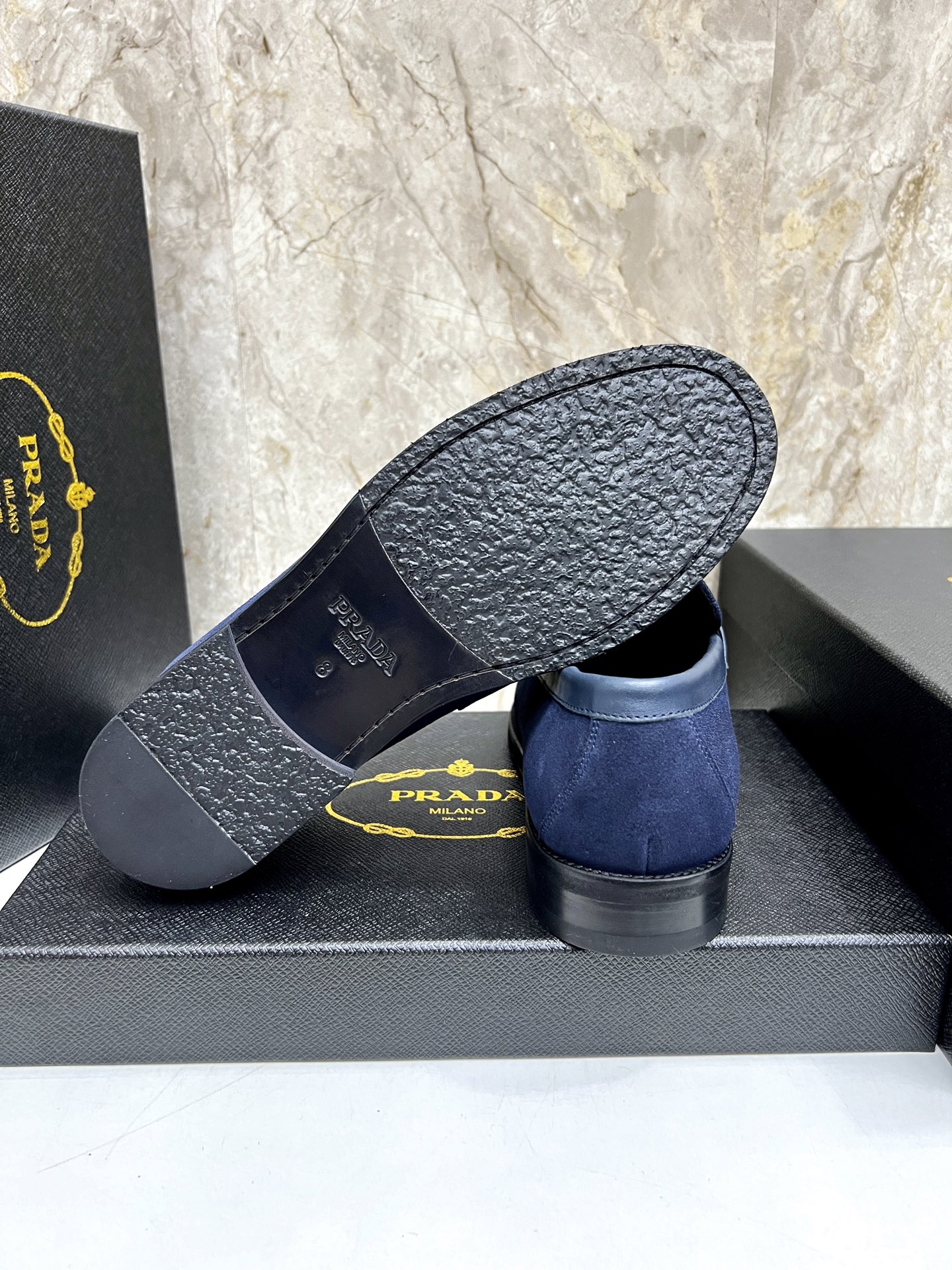 Prada Men's Leather Loafers - Premium Quality, Comfortable & Stylish 9 i1745038558578 4392 0 7