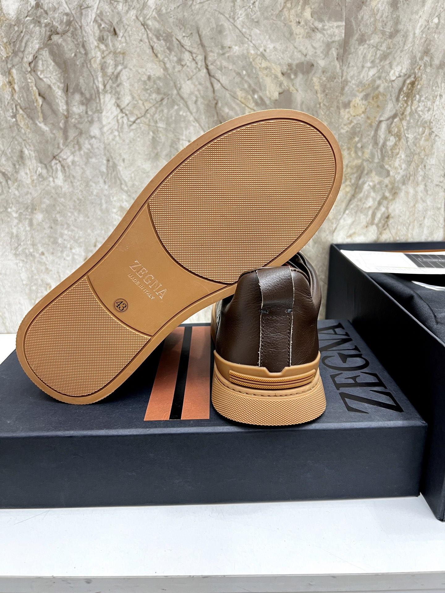 Zegna Triple Stitch Leather Sneakers - Low Top, Slip-On, Casual Shoes 9 i1745123235441 2158 0 7