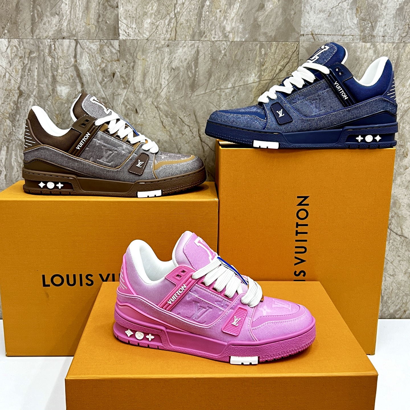 Louis Vuitton Trainer Sneaker: Denim Blue, Perfect for Men, Sizes 35-44 10 i1745214897083 7657 0 8