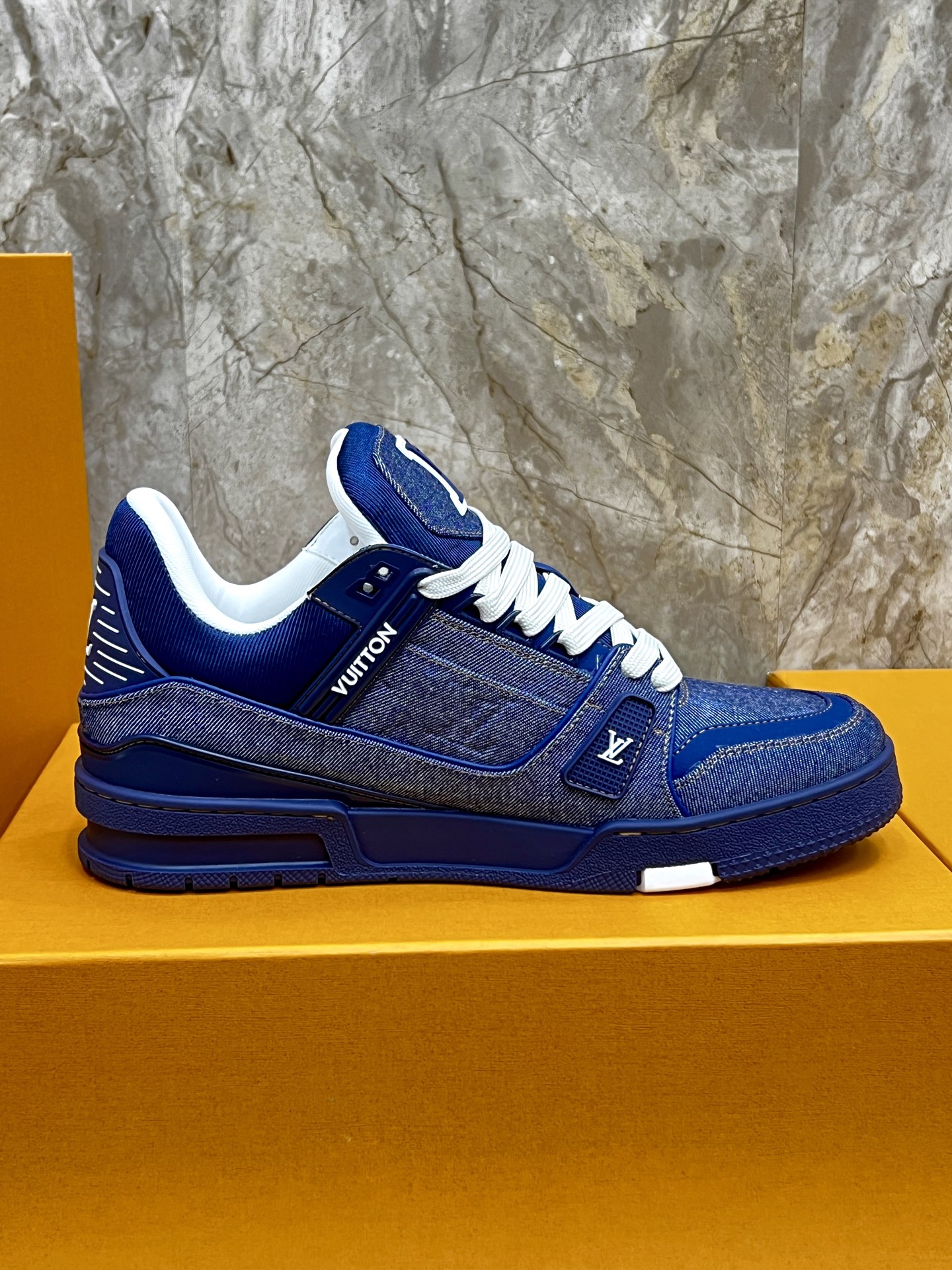 Louis Vuitton Trainer Sneaker: Denim Blue, Perfect for Men, Sizes 35-44 7 i1745214897167 539 0 5