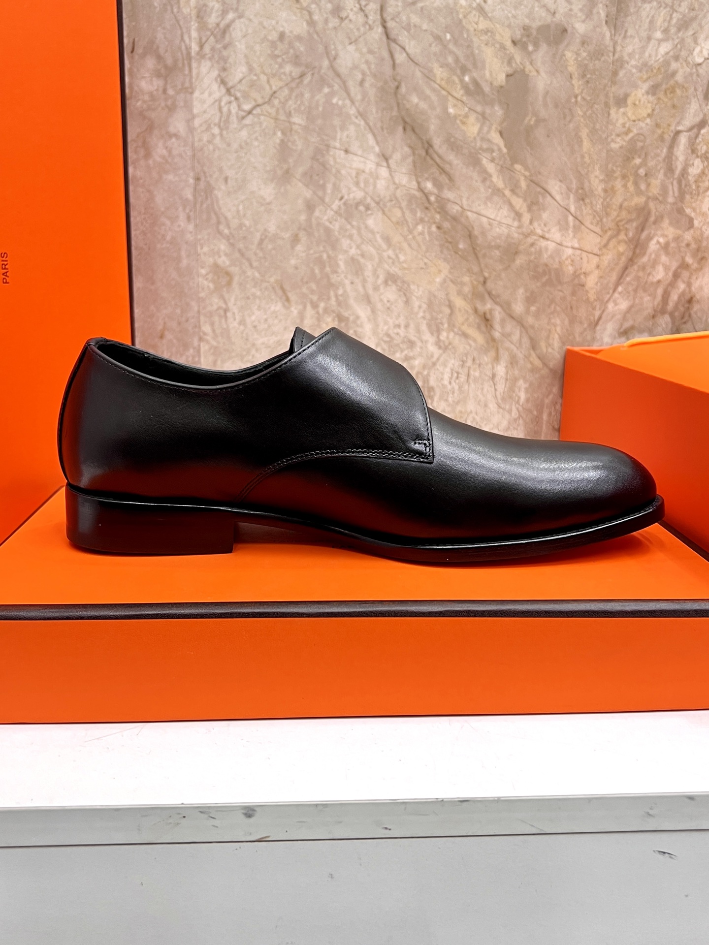 Hermes Giovanni Leather Loafers with Palladium Buckle - Classic Elegance 7 i1745734194226 5398 0 5