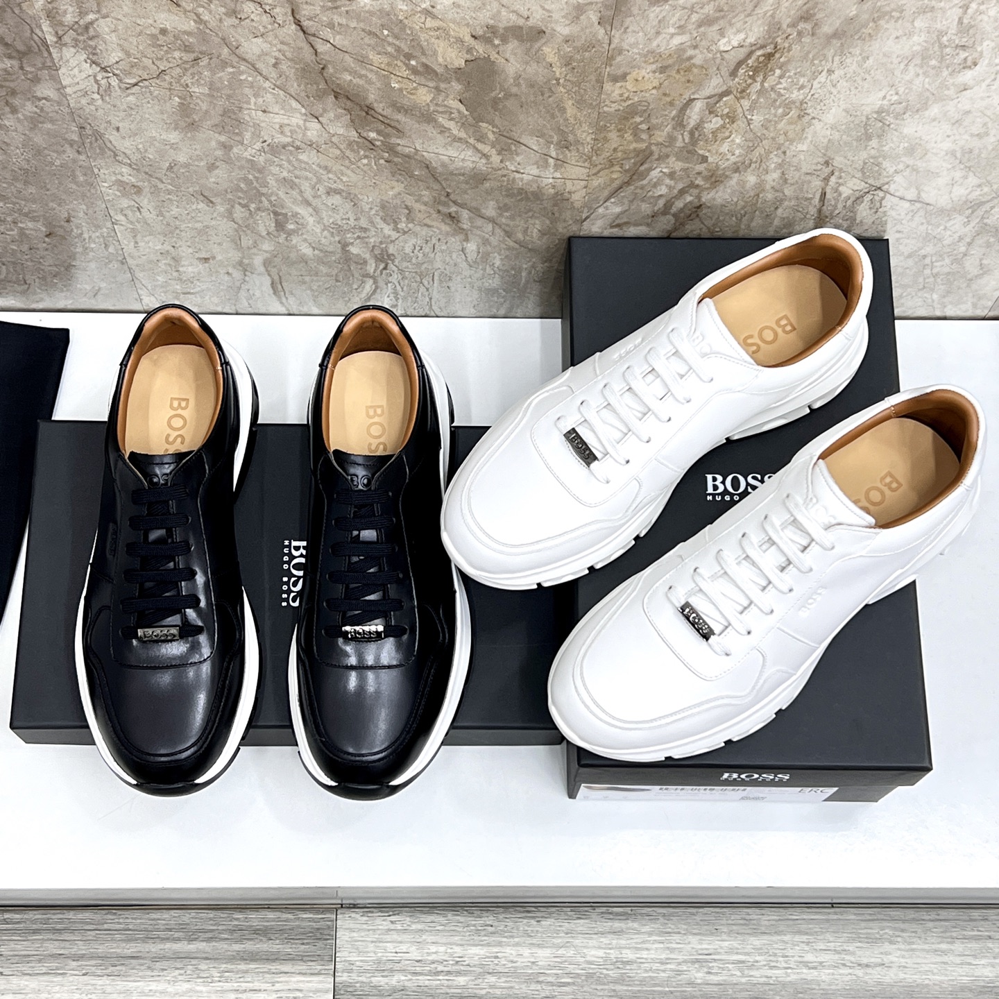 Hugo Boss Leather Sneakers for Men,Comfortable and Stylish, Sizes 39-44 10 i1746852592967 3784 0 8