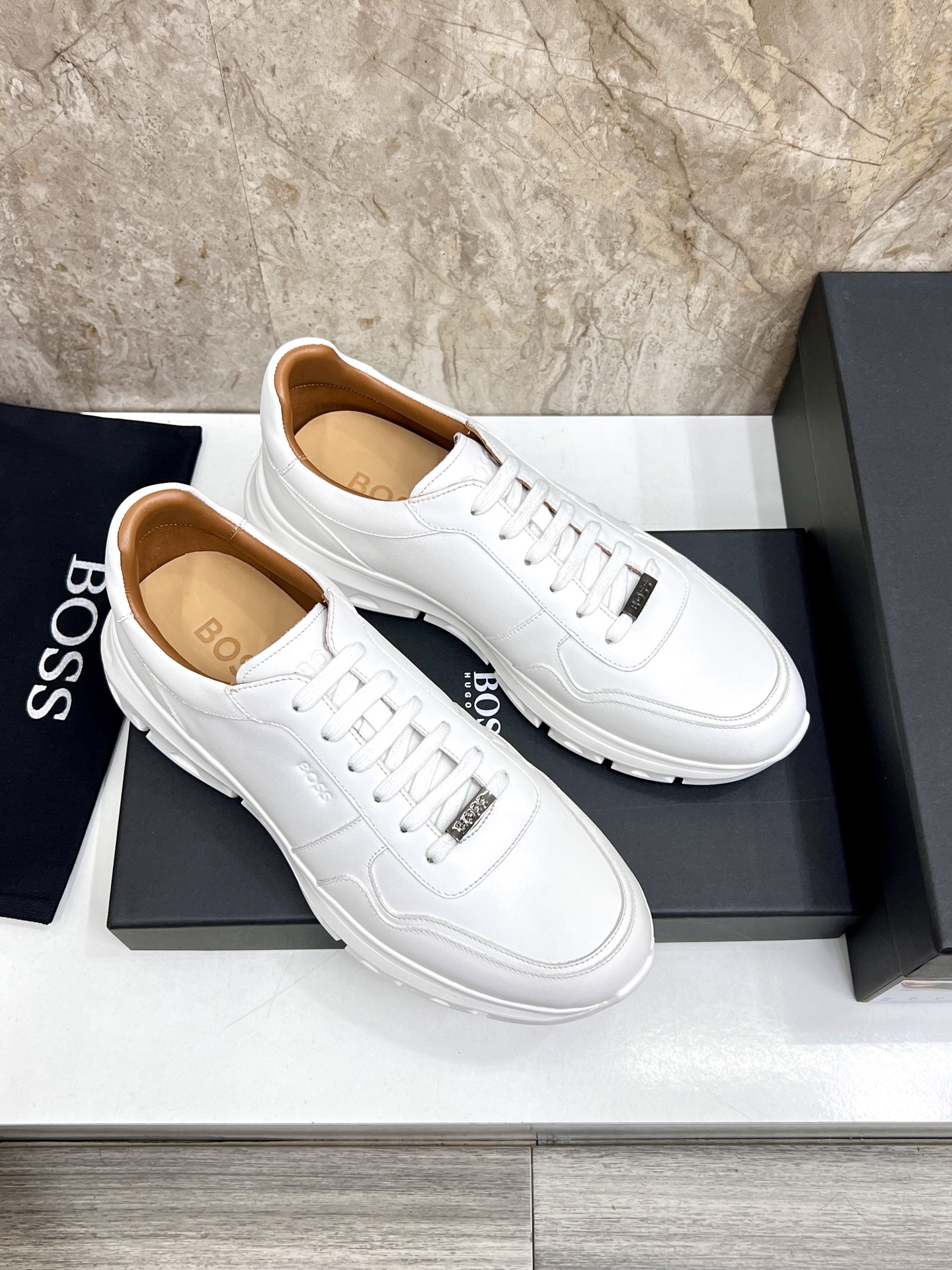 Hugo Boss Leather Sneakers for Men,Comfortable and Stylish, Sizes 39-44 4 i1746852594488 4022 0 2