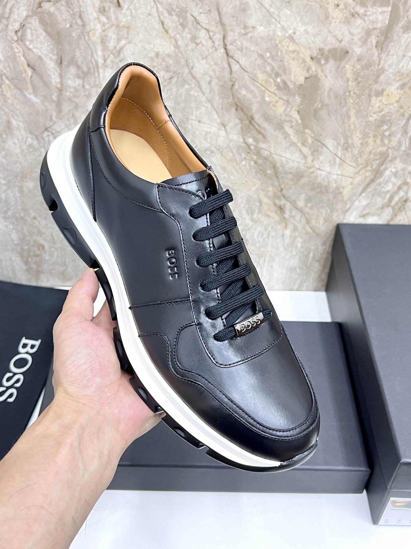 BOSS Men's Leather Casual Sneakers - Elegant and Comfortable Style 8 i1746852609256 6996 0 6