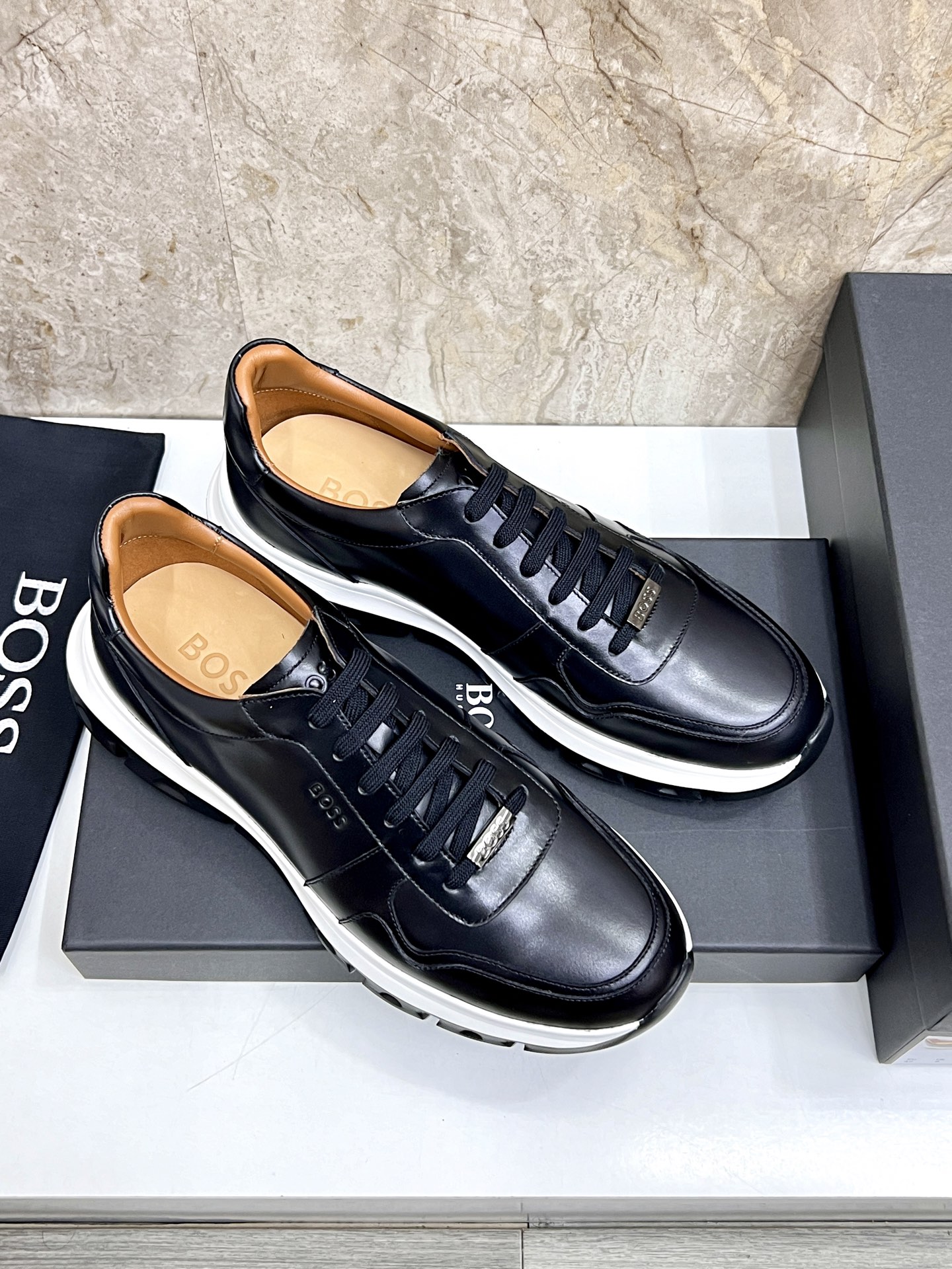 BOSS Men's Leather Casual Sneakers - Elegant and Comfortable Style 4 i1746852610247 9758 0 2