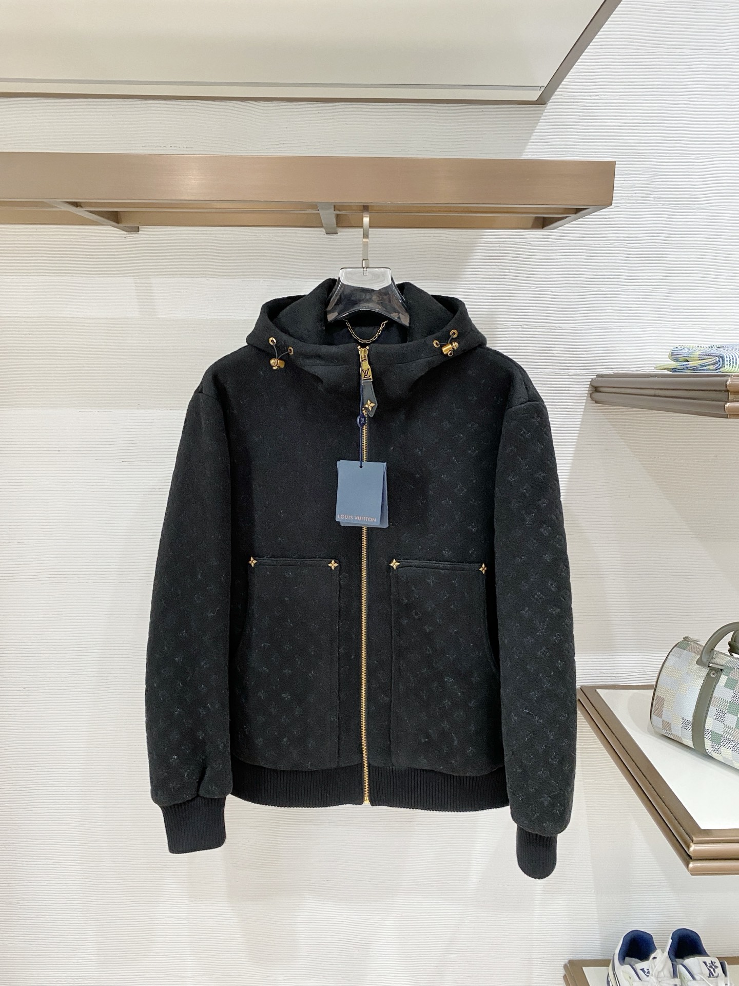 Louis Vuitton Black Monogram Hooded Jacket
