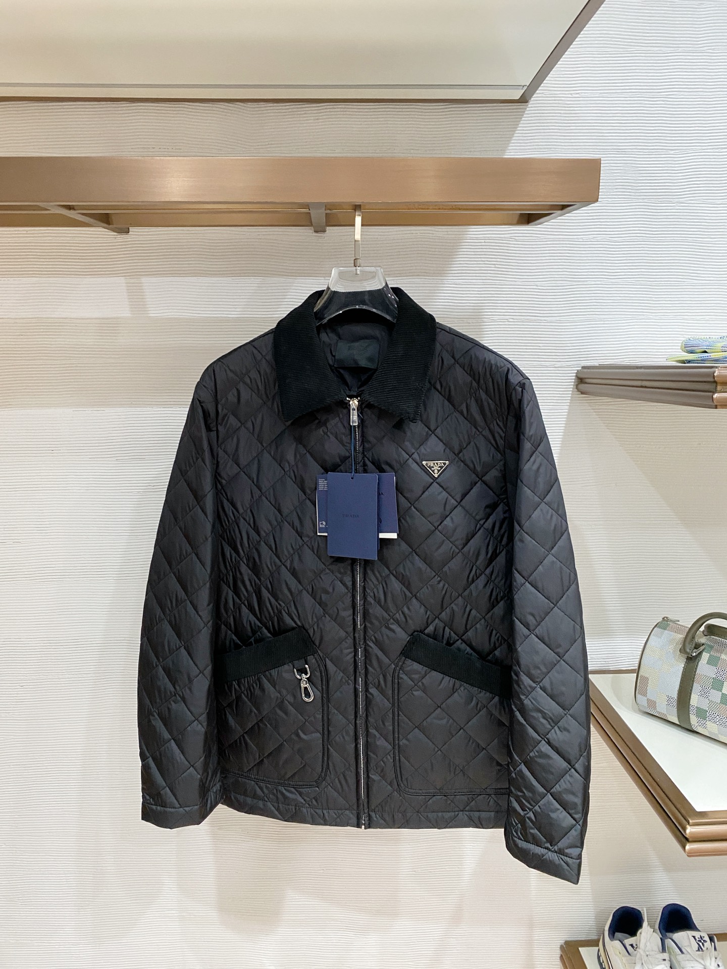 Prada Black Diamond Quilted Jacket