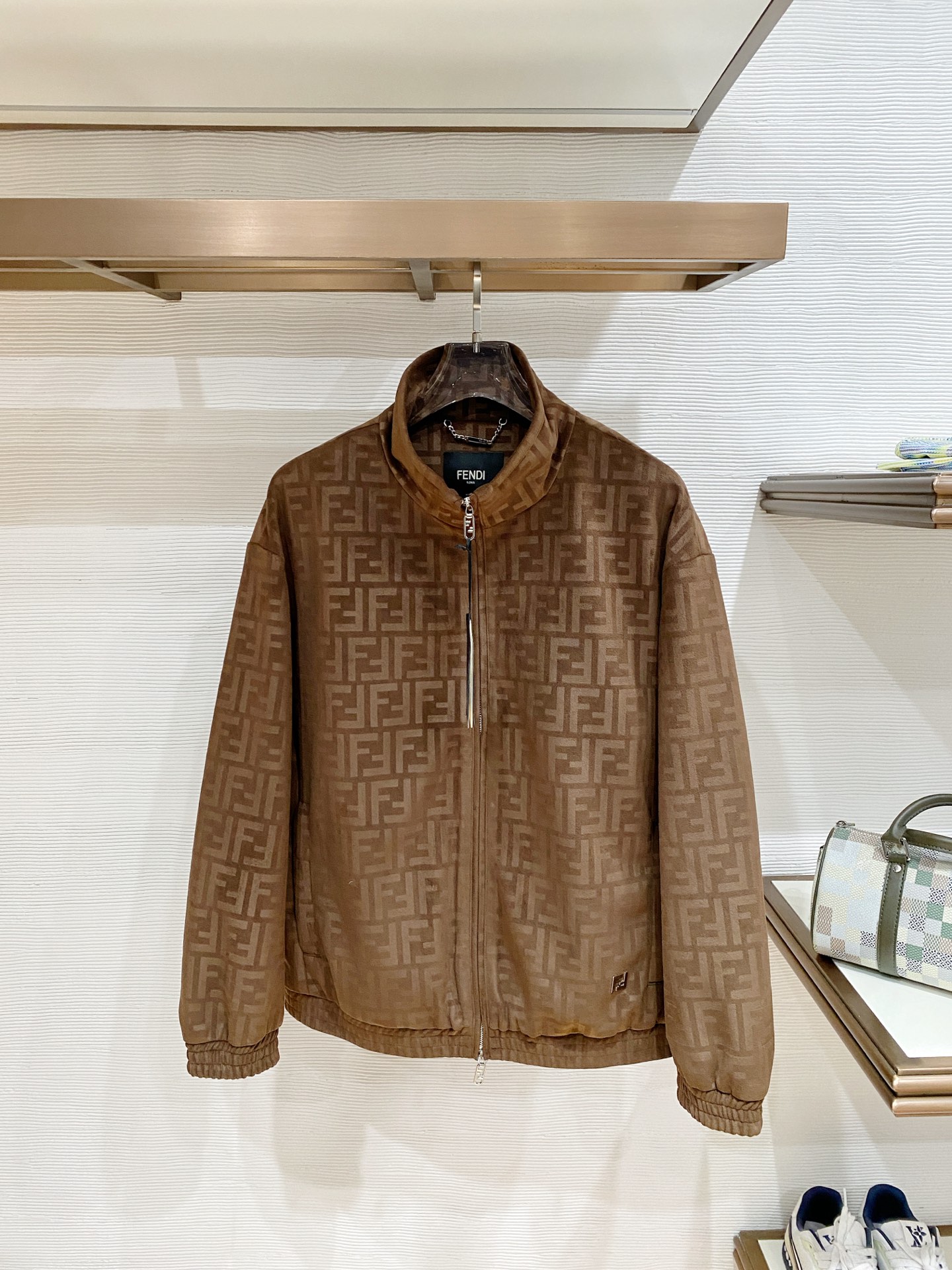Fendi Brown FF Zip Jacket