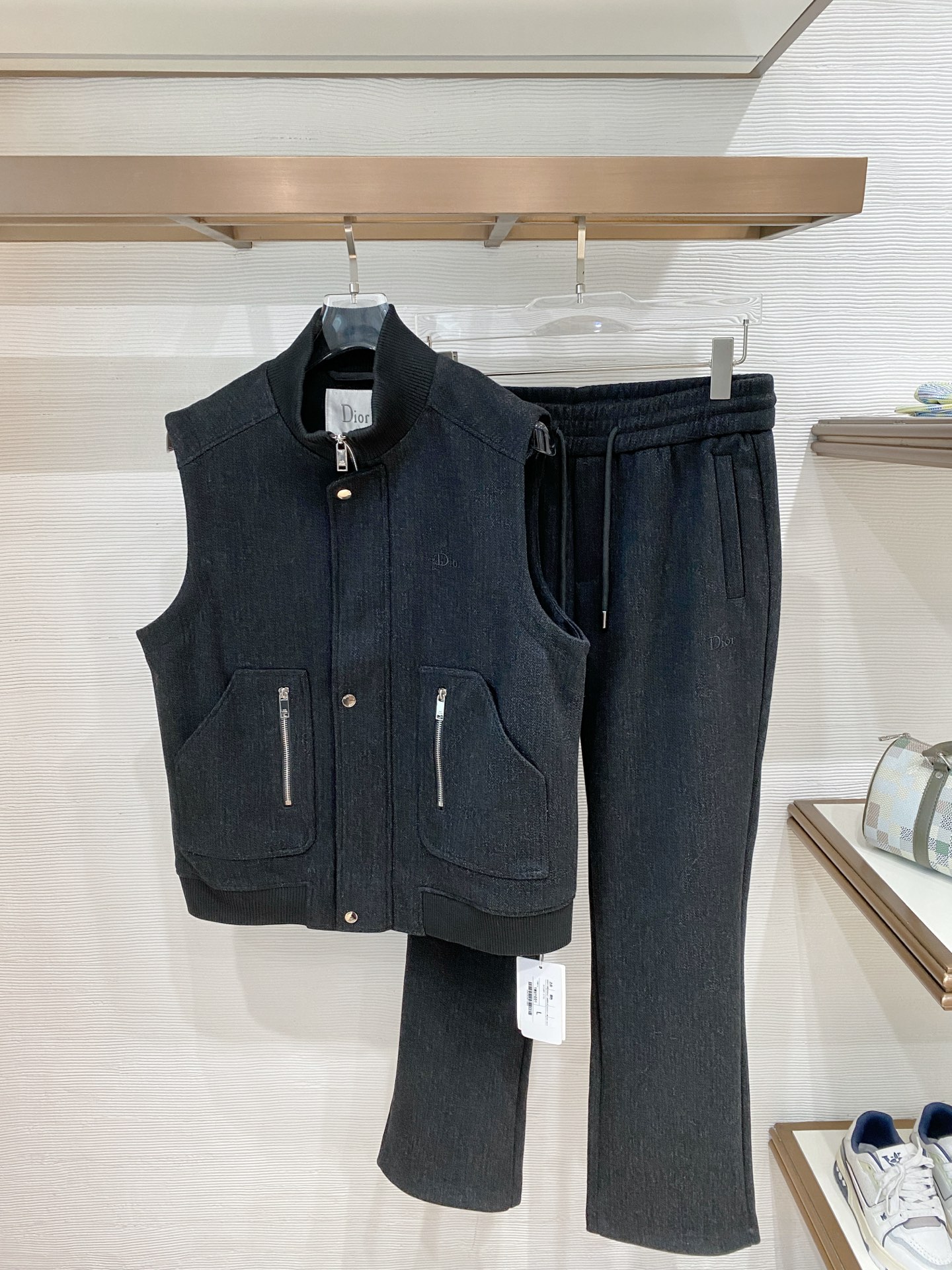 Dior Navy Zip Vest and Pants Set