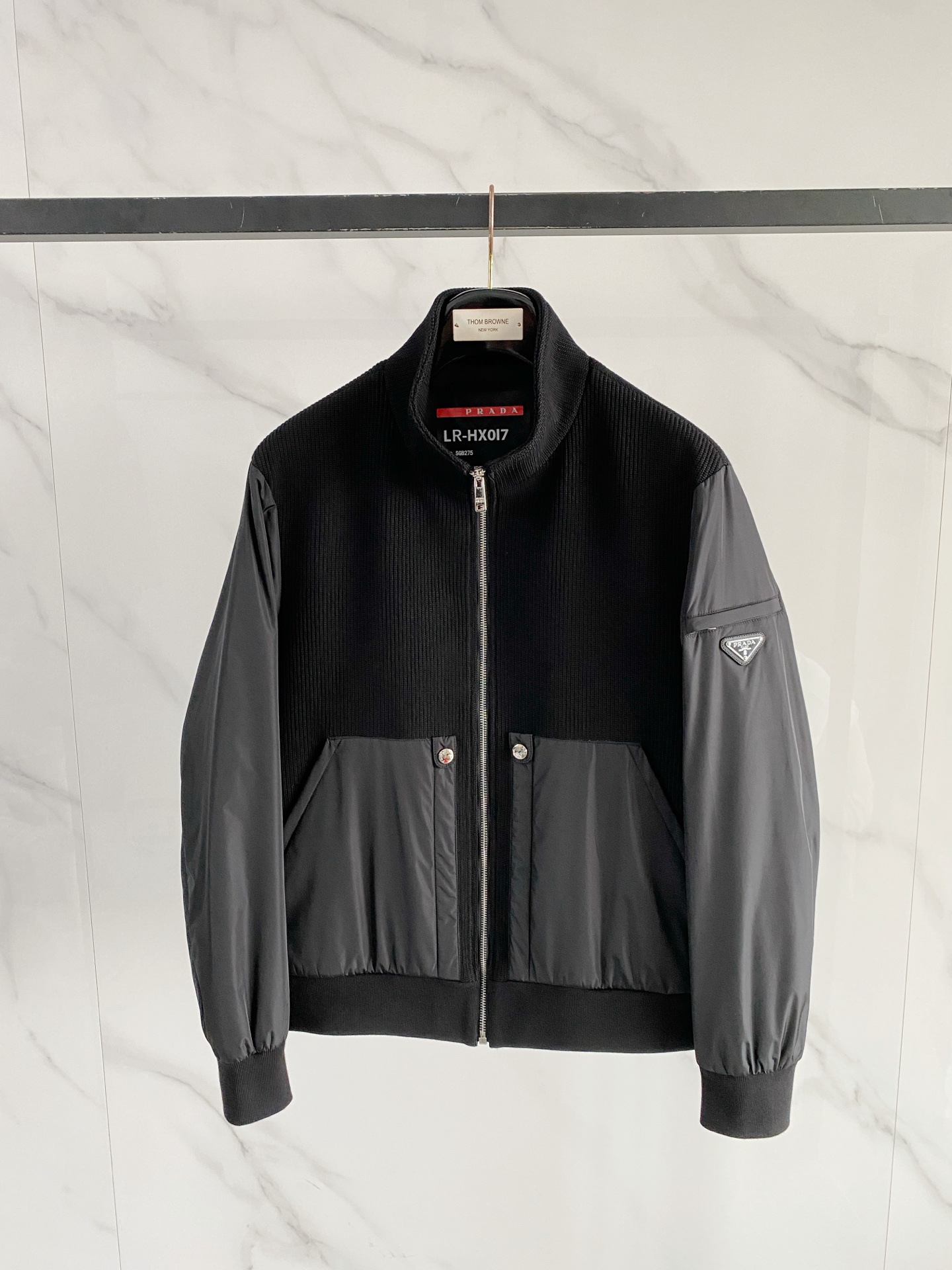 Prada Color Block Zip Jacket