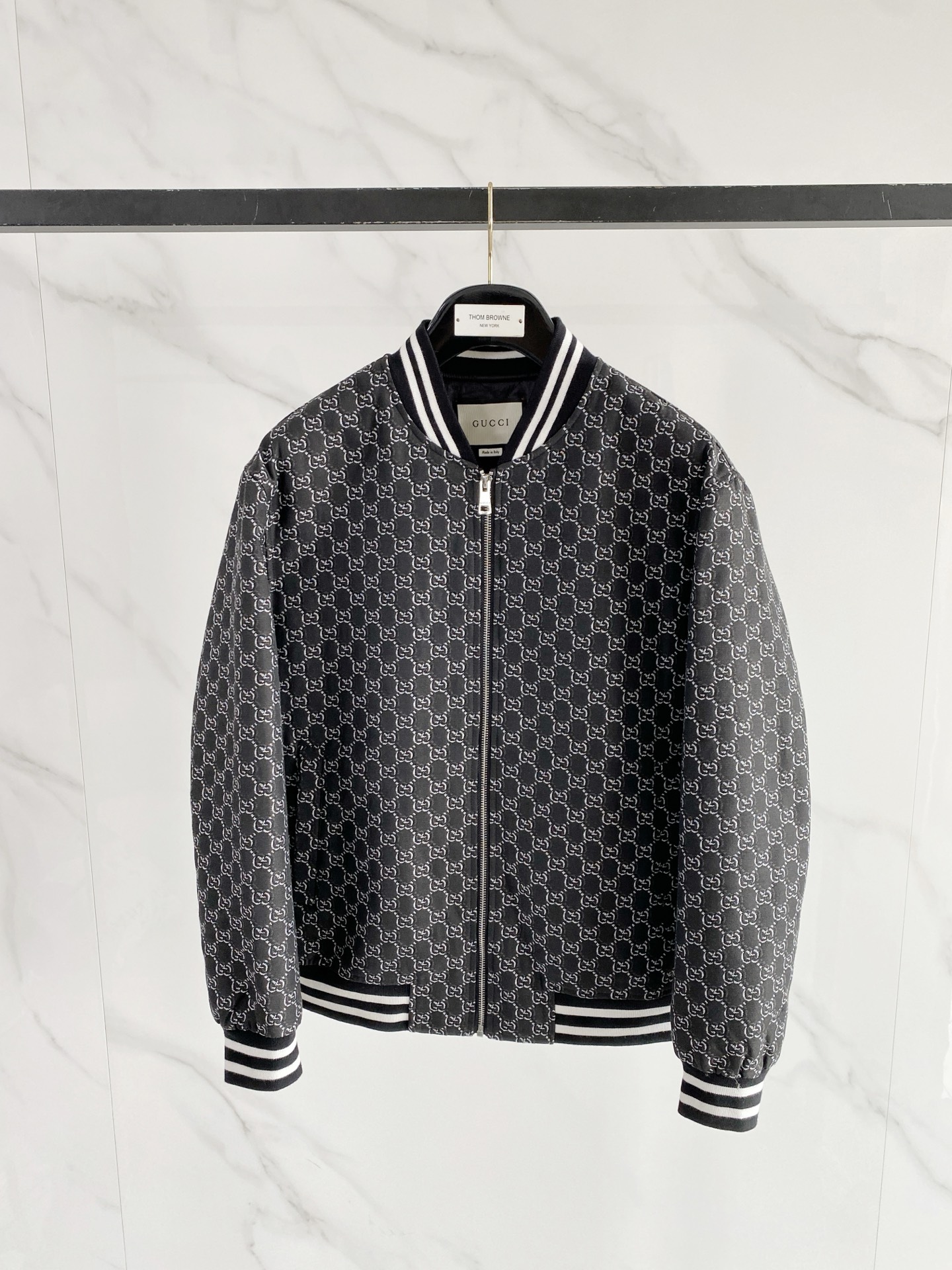 Gucci Black Monogram Zip Jacket