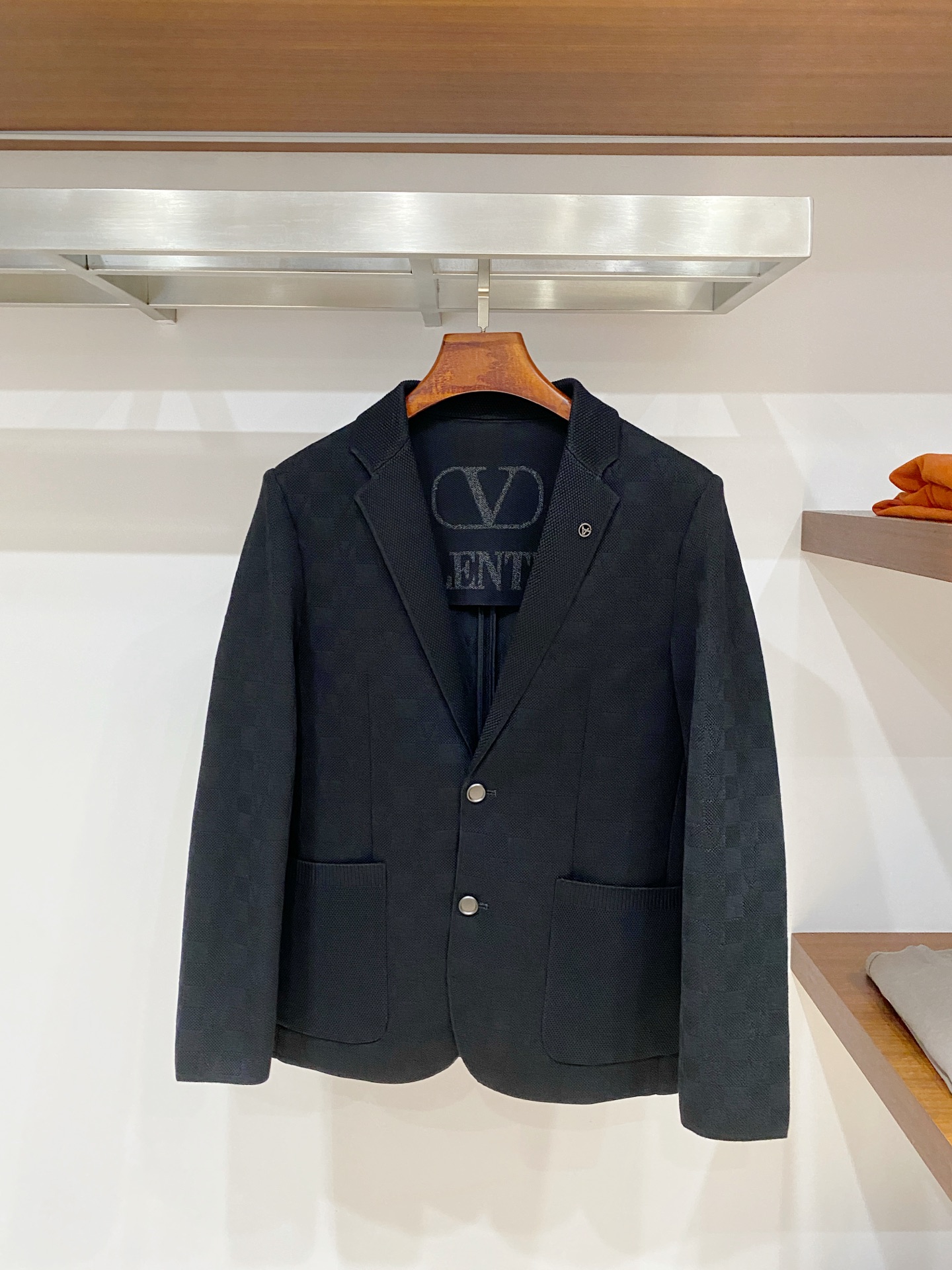 Valentino Navy Single Breasted Blazer
