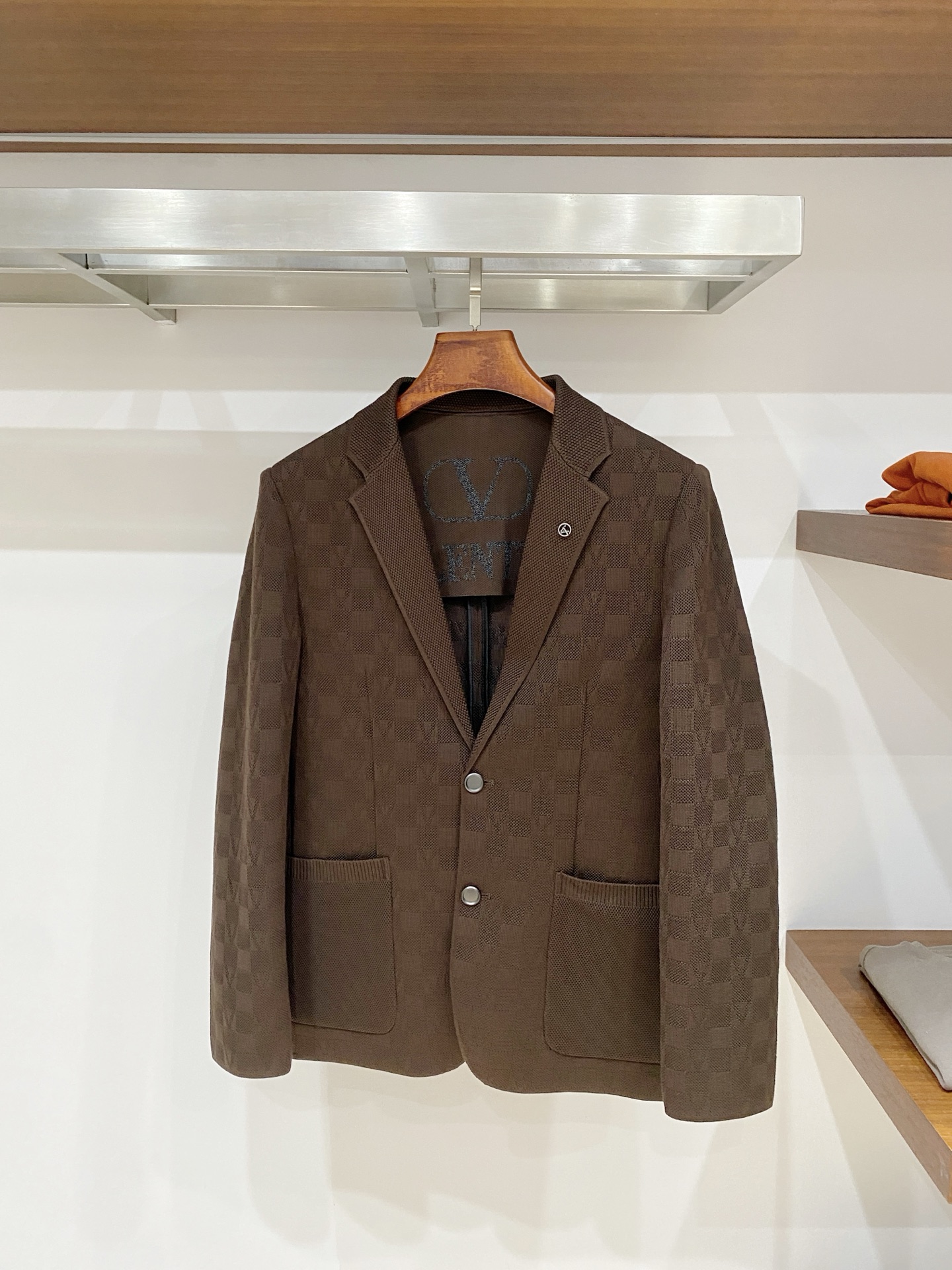 Valentino Brown Single Breasted Blazer