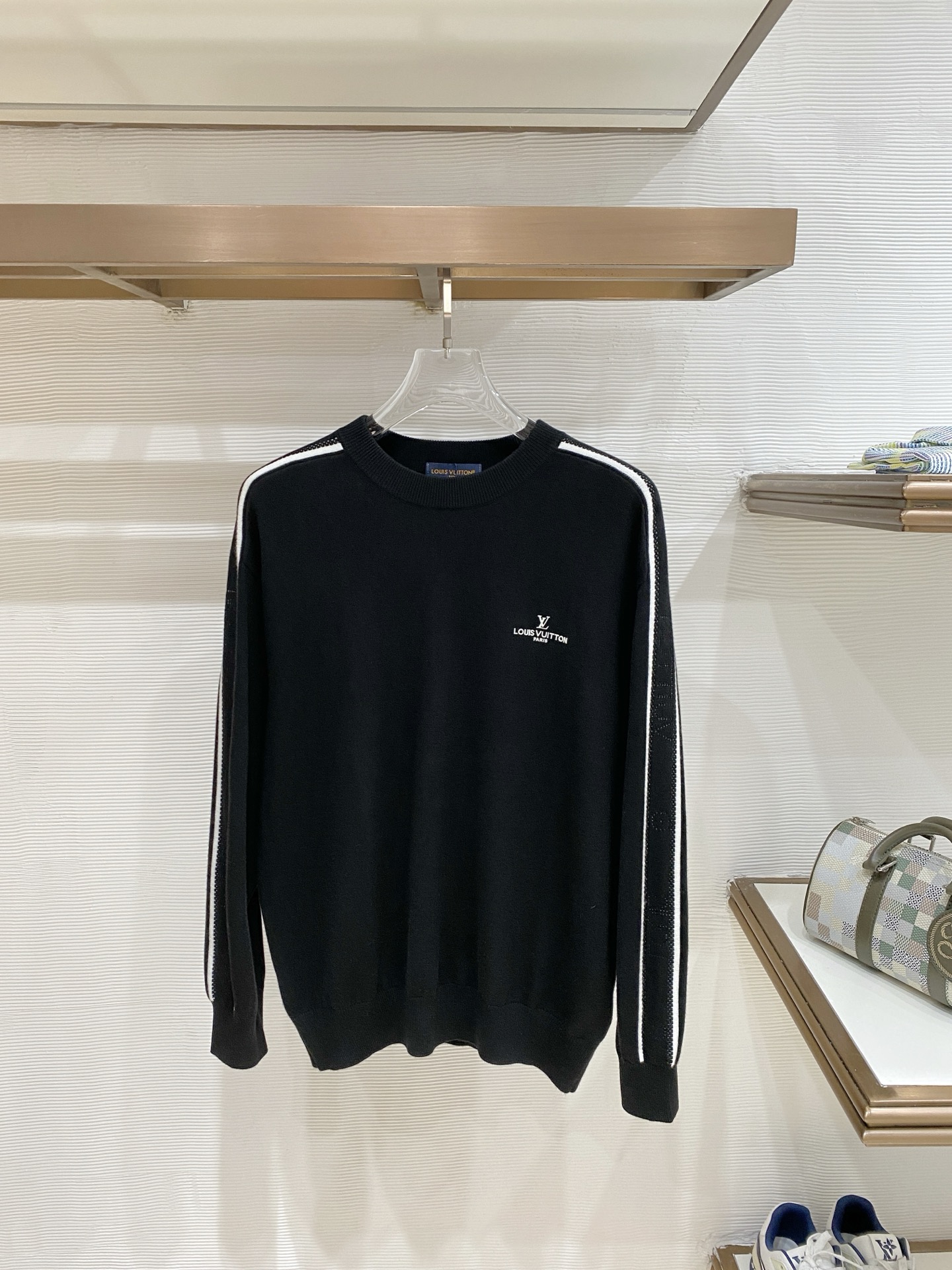 Louis Vuitton Black Sleeve Stripe Sweater