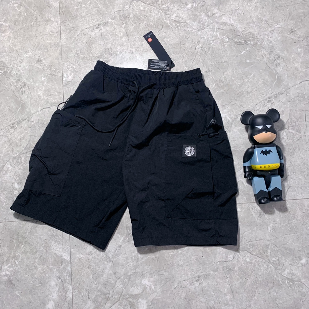 High-Quality Black Nylon Shorts in Various Sizes for Stoneman’s Islander Style - 图片 2