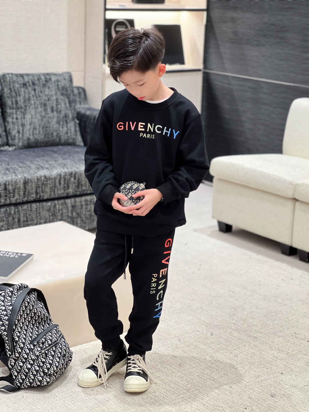 Givenchy_Sudadera y pantalones de chándal de algodón puro con bordado de logotipo degradado G Sudadera con bordado degr…