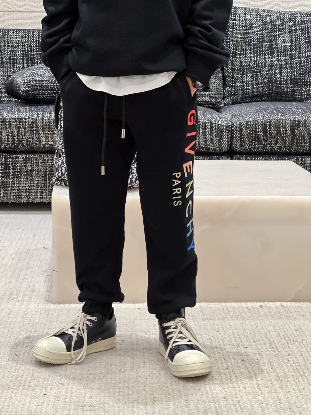 Givenchy_Sudadera y pantalones de chándal de algodón puro con bordado de logotipo degradado G Sudadera con bordado degr…