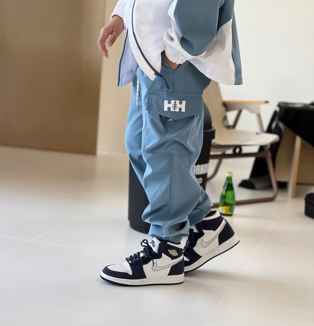 Pantalones de carga de trabajo HH_tejido técnico funcional. Chaqueta de plumas de colores HH: 208@ pantalones 128@ conj…