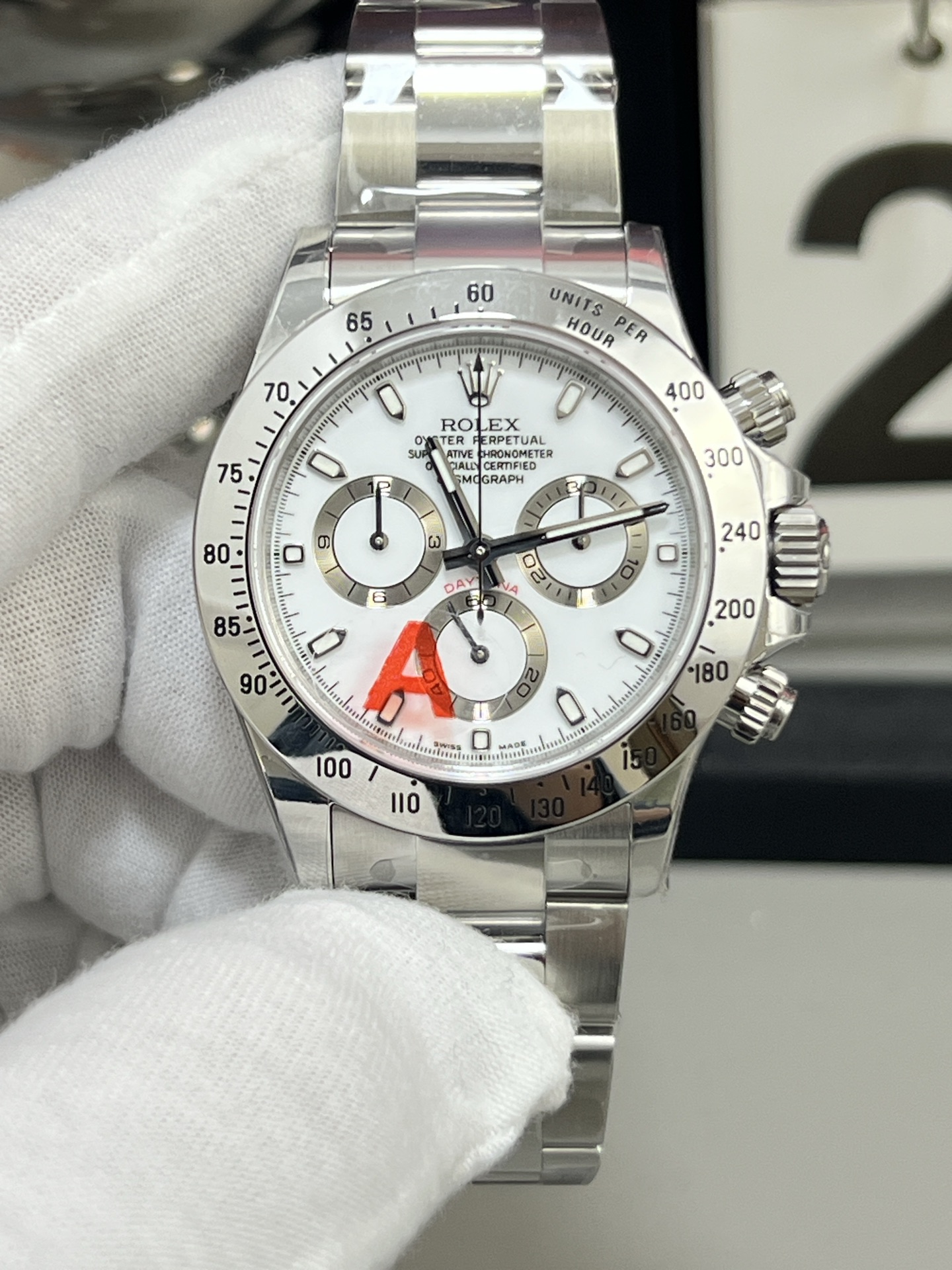 NO:741945,VS Daytona Stainless steel Dandong movement,19860909VS迪通拿白钢迪 丹东机芯,,Watch