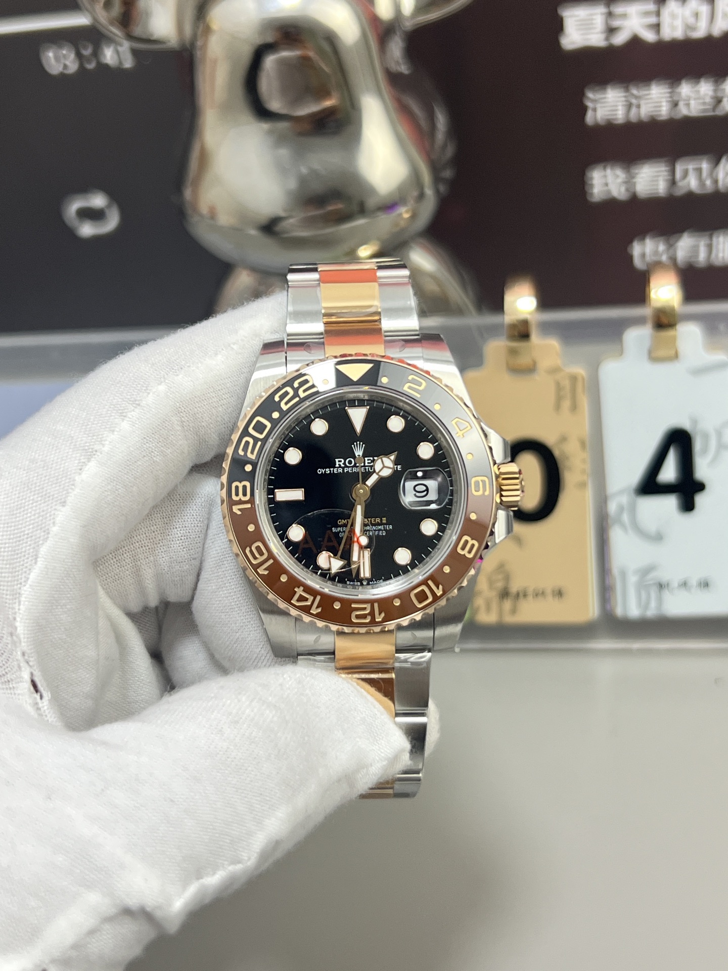 NO:741962,VS counterweight 126711 root beer ring, 40mm diameter, Dandong movement,19860909VS配重126711沙士圈,40mm表径,丹东机芯,,Watch