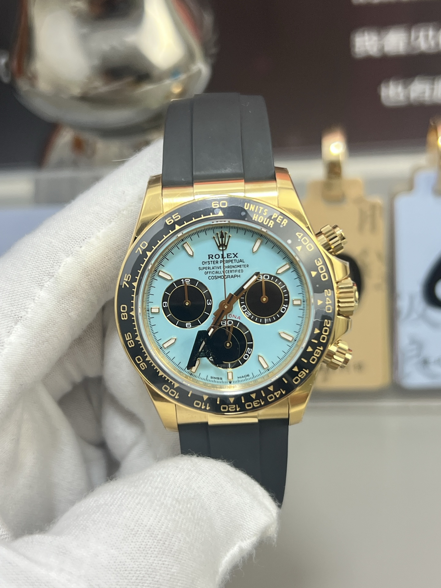 NO:741941,VS new Daphne blue Daytona v2 counterweight Dandong 4131 movement,19860909VS新品达芙妮蓝 迪通拿 v2配重 丹东4131机芯,,Watch