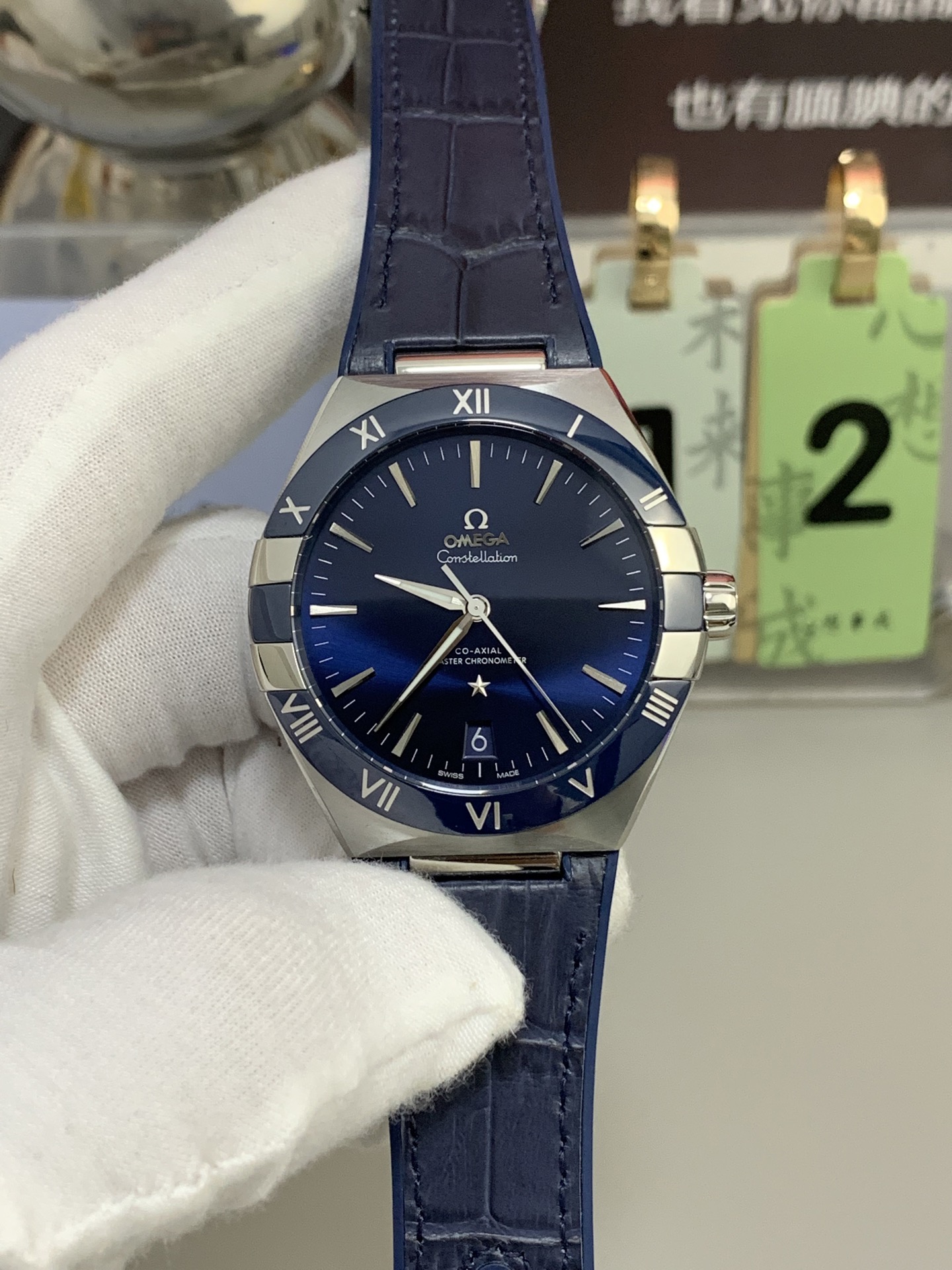 NO:754847,VS fifth generation constellation series blue tape model, 41mm diameter, integrated movement,19860909VS五代星座系列蓝盘胶带款,41mm表径,一体机芯,,Watch