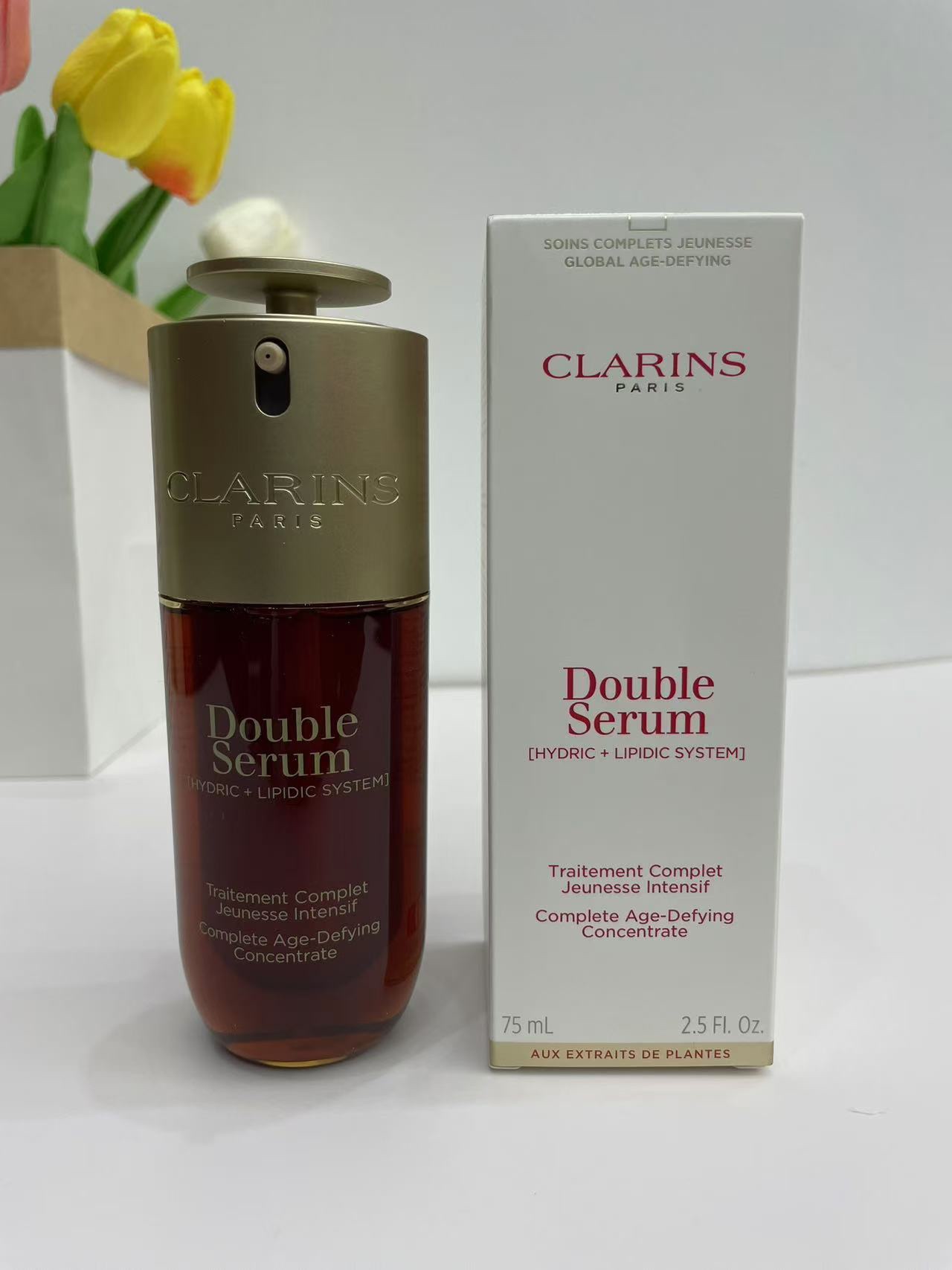 55！（nota del pedido: nueva versión doble esencia pequeño gordito 75ml） La última versión novena generación de Clarins d…