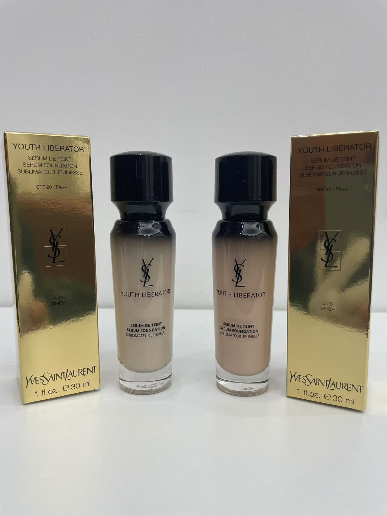 55. YSL圣罗兰逆龄粉底液30ml 🔜 明通版.高质量❗2️⃣色：B10#，B20#。 🇫🇷YSL 圣罗兰逆龄粉底液30ML 最新打码至28年 明通版本 正品专柜品质 件96支 配中文标，优势现货[666]