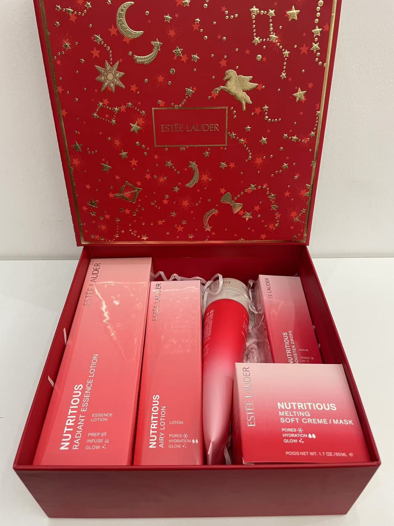 250. Set de regalo de 5 piezas Estée Lauder granada roja nueva versión 🔜 Versión Mingtong. ¡Alta calidad! 🇺🇸 Estee L…