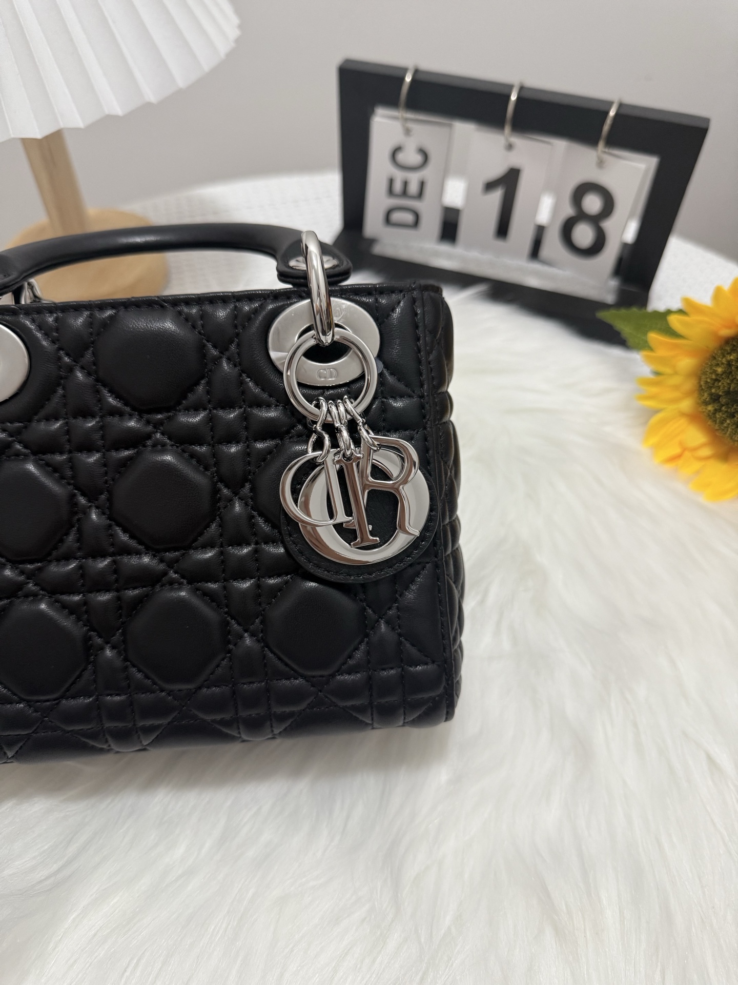 Lady Dior Mini Bag Black Cannage Lambskin with Silver Finish Hardware 8 i1747581750354 8820 0 6