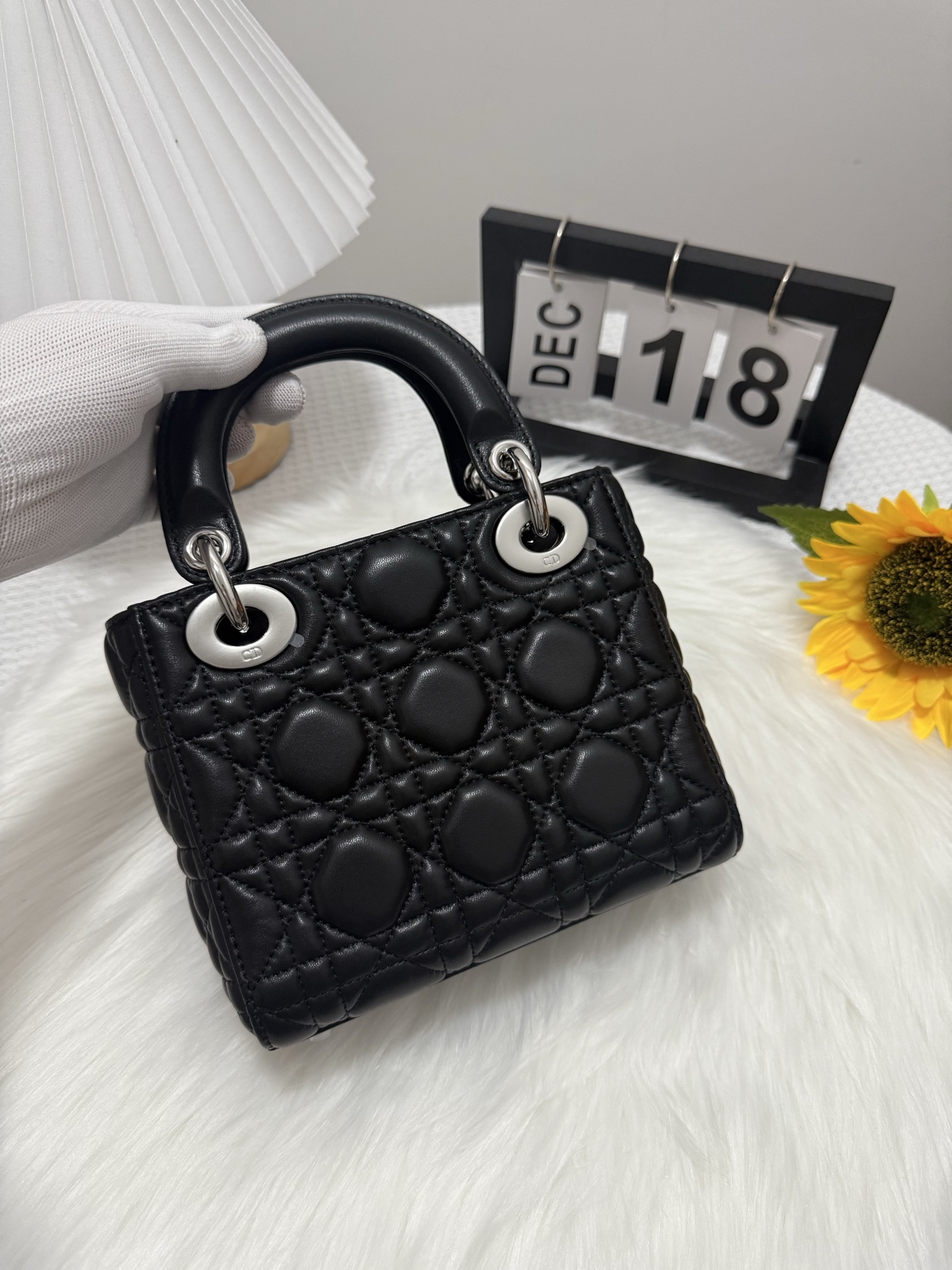 Lady Dior Mini Bag Black Cannage Lambskin with Silver Finish Hardware 4 i1747581750541 9190 0 2