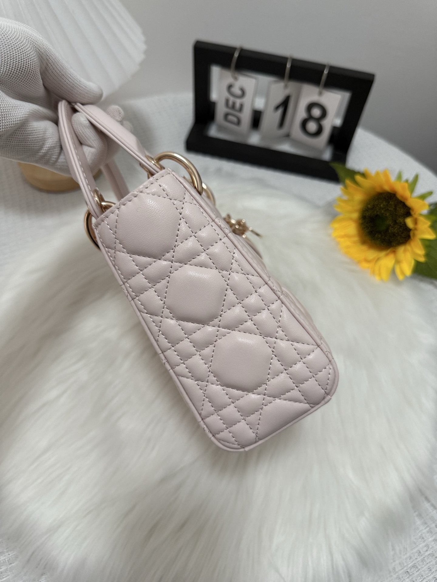 Lady Dior Mini Bag Cherry Pink Lambskin with Cannage Stitching and Charms 2 i1747581880546 689 0 1