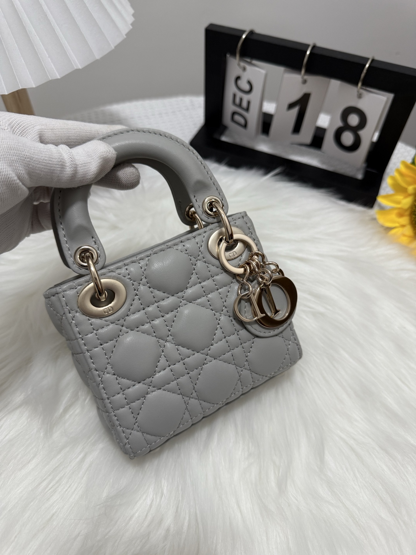 Lady Micro Bag, Gray Lambskin Mini Bag, Chic and Versatile 2 i1747582201535 5550 0 0