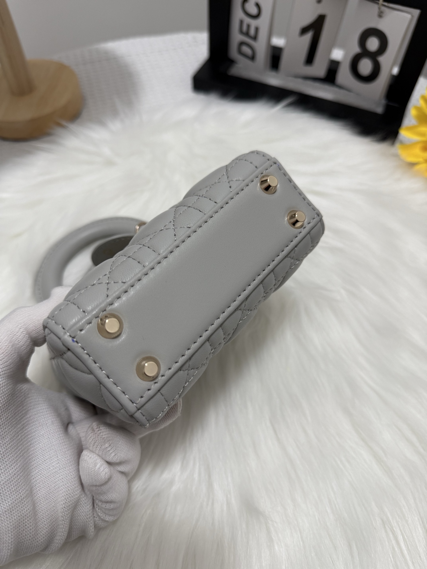 Lady Micro Bag, Gray Lambskin Mini Bag, Chic and Versatile 5 i1747582201545 6513 0 3