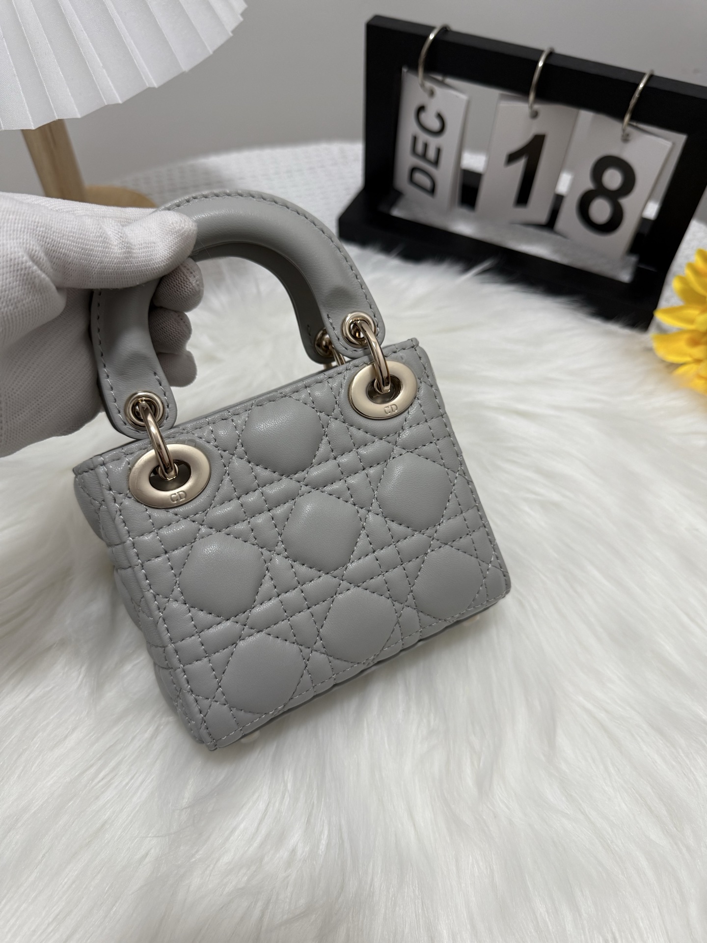 Lady Micro Bag, Gray Lambskin Mini Bag, Chic and Versatile 4 i1747582201606 9675 0 2