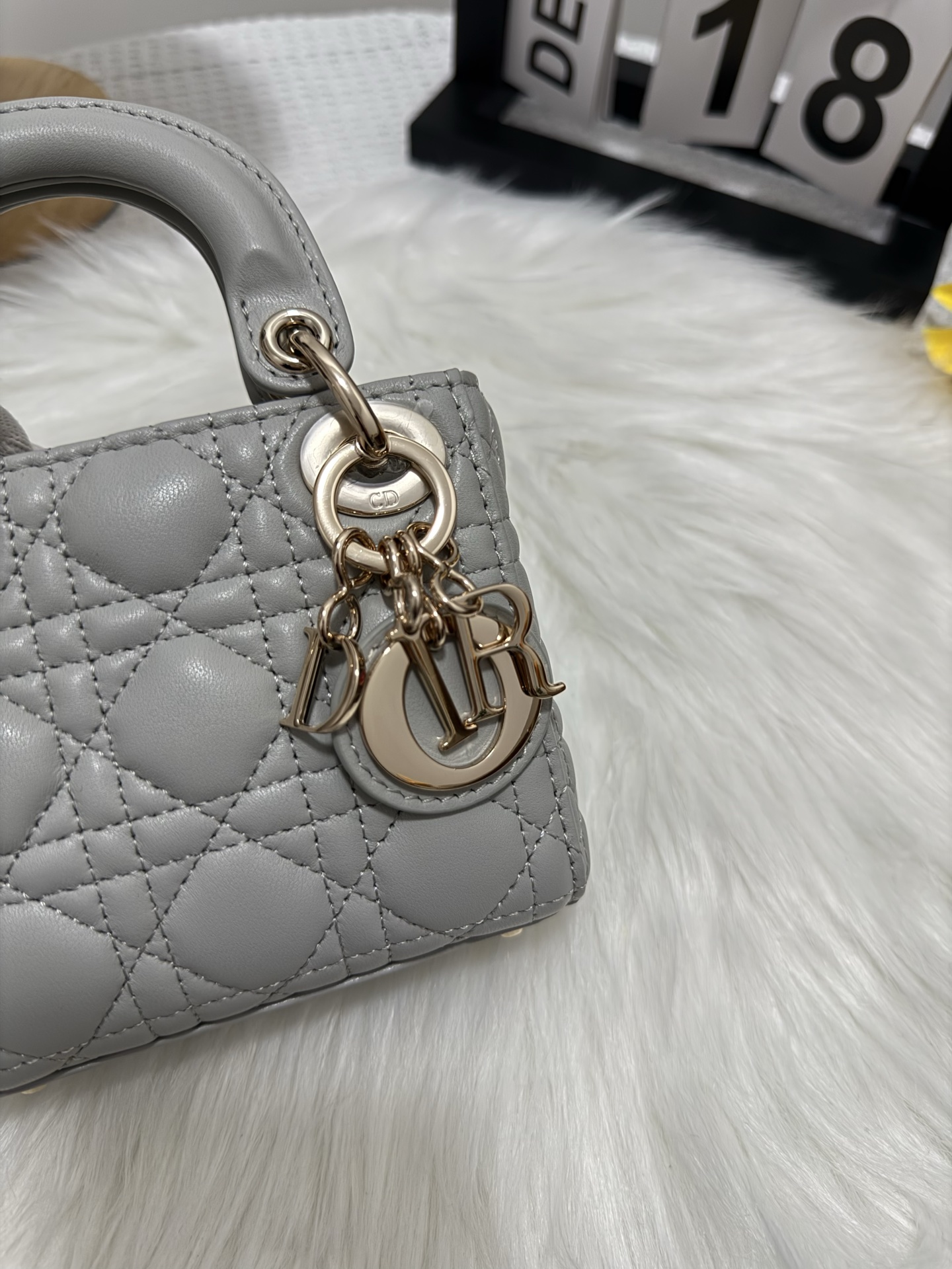 Lady Micro Bag, Gray Lambskin Mini Bag, Chic and Versatile 8 i1747582202879 1779 0 6