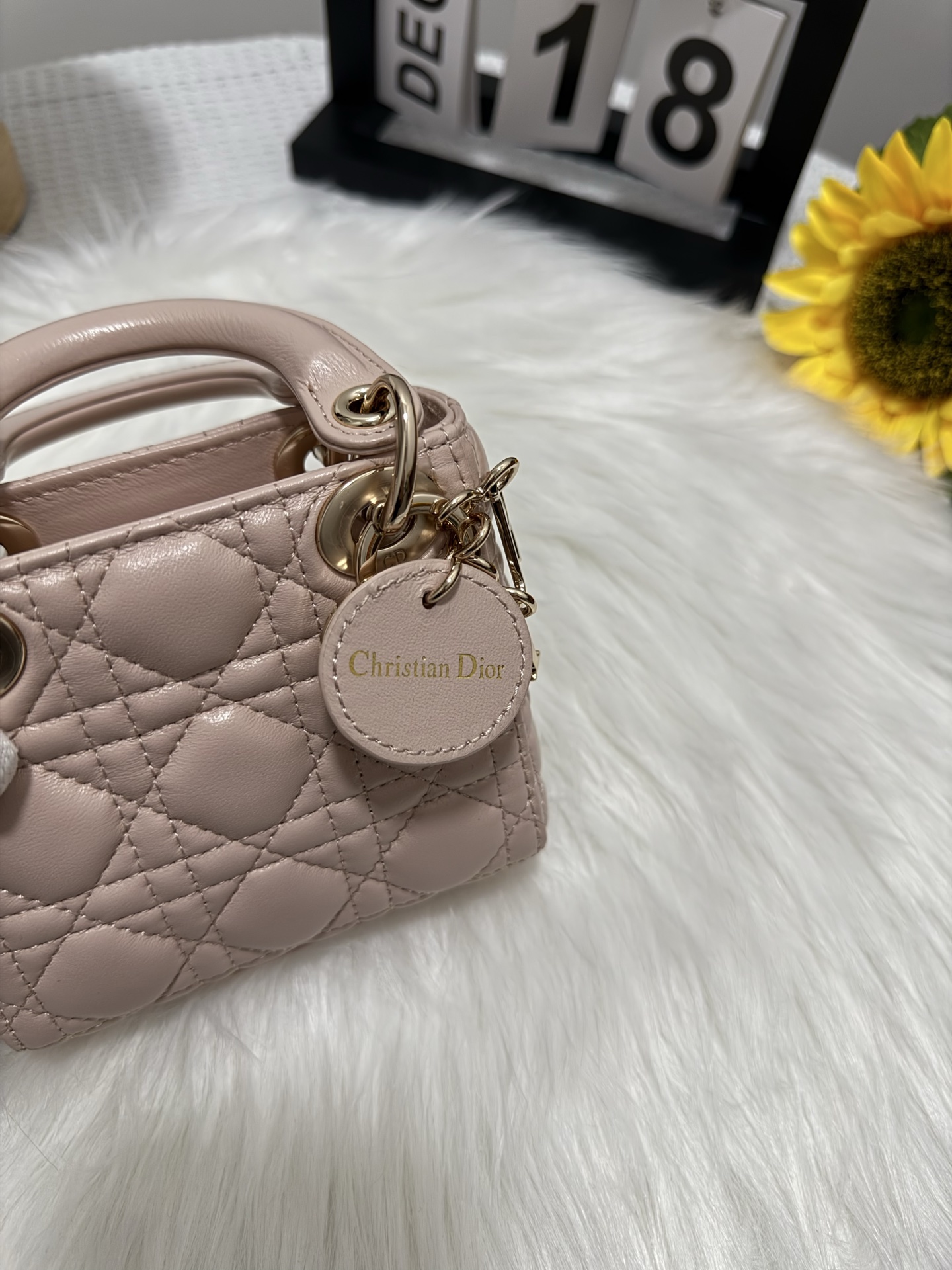 Dior Lady Micro Bag Rose Pink Lambskin Iconic Letter Charms 12x10x5cm 8 i1747582243627 1649 0 6