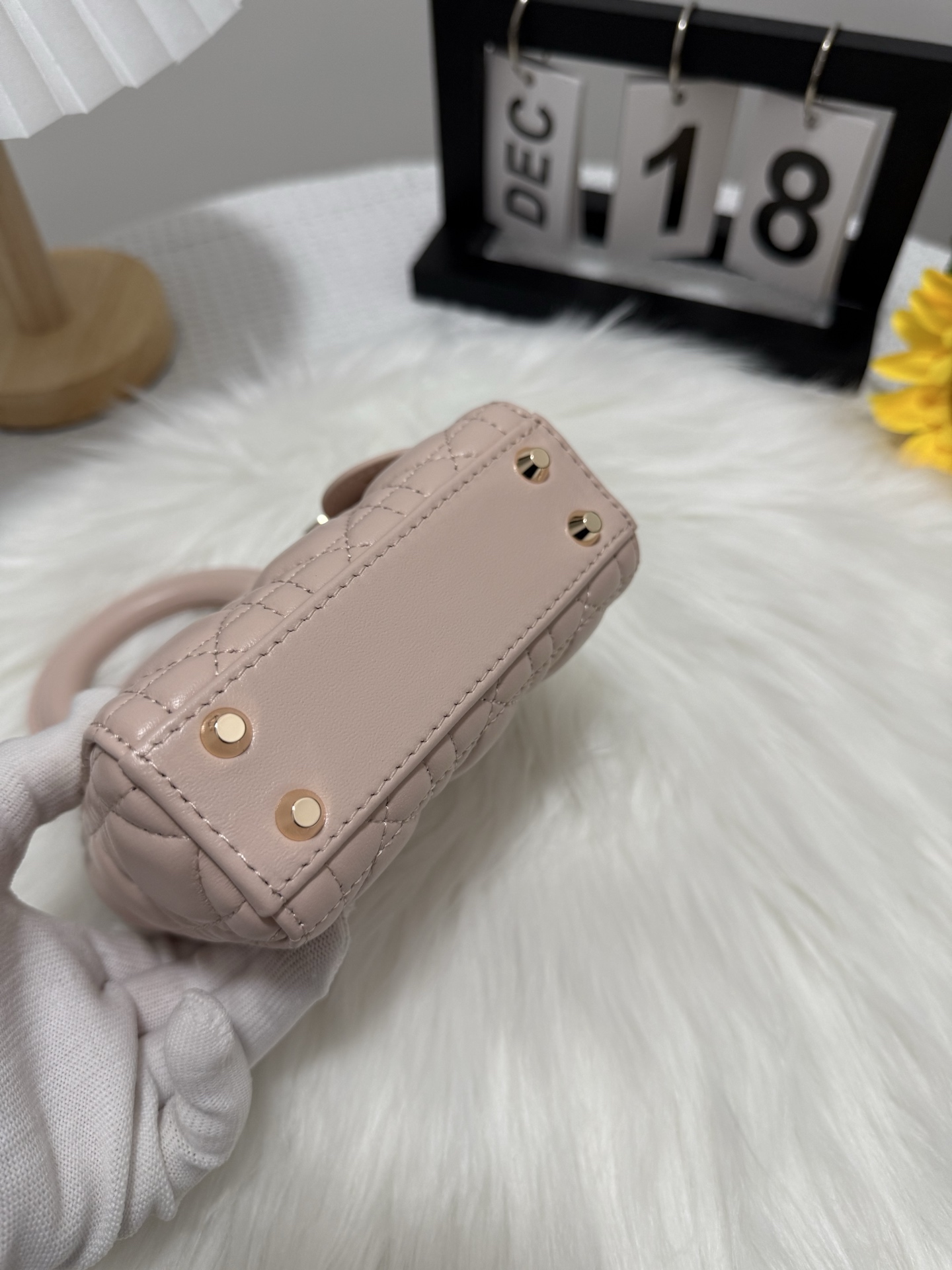 Dior Lady Micro Bag Rose Pink Lambskin Iconic Letter Charms 12x10x5cm 5 i1747582243810 8145 0 3